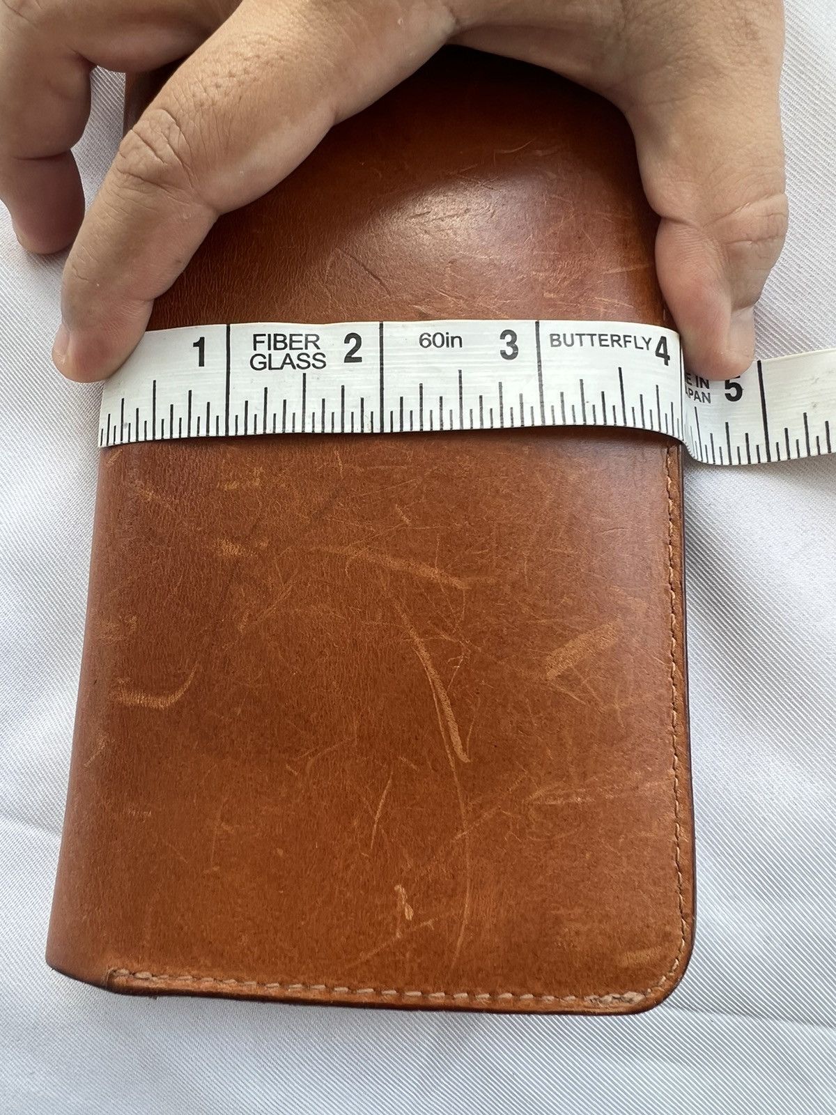 Porter Vintage Porter Vegetable Tanned Leather Envelope Wallet Size ONE SIZE - 15 Thumbnail