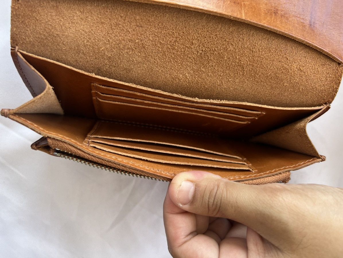 Porter Vintage Porter Vegetable Tanned Leather Envelope Wallet Size ONE SIZE - 6 Thumbnail