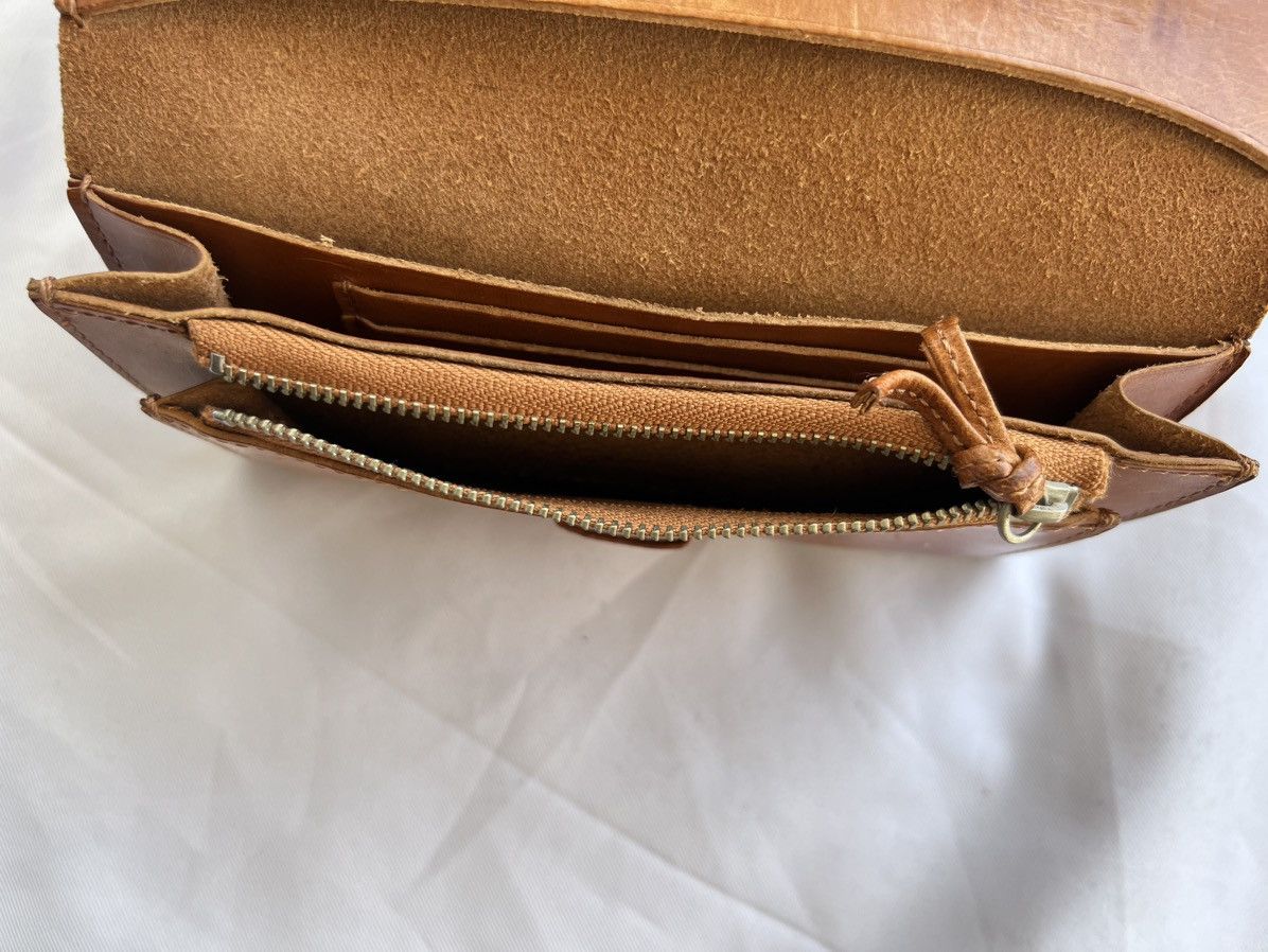 Porter Vintage Porter Vegetable Tanned Leather Envelope Wallet Size ONE SIZE - 5 Thumbnail
