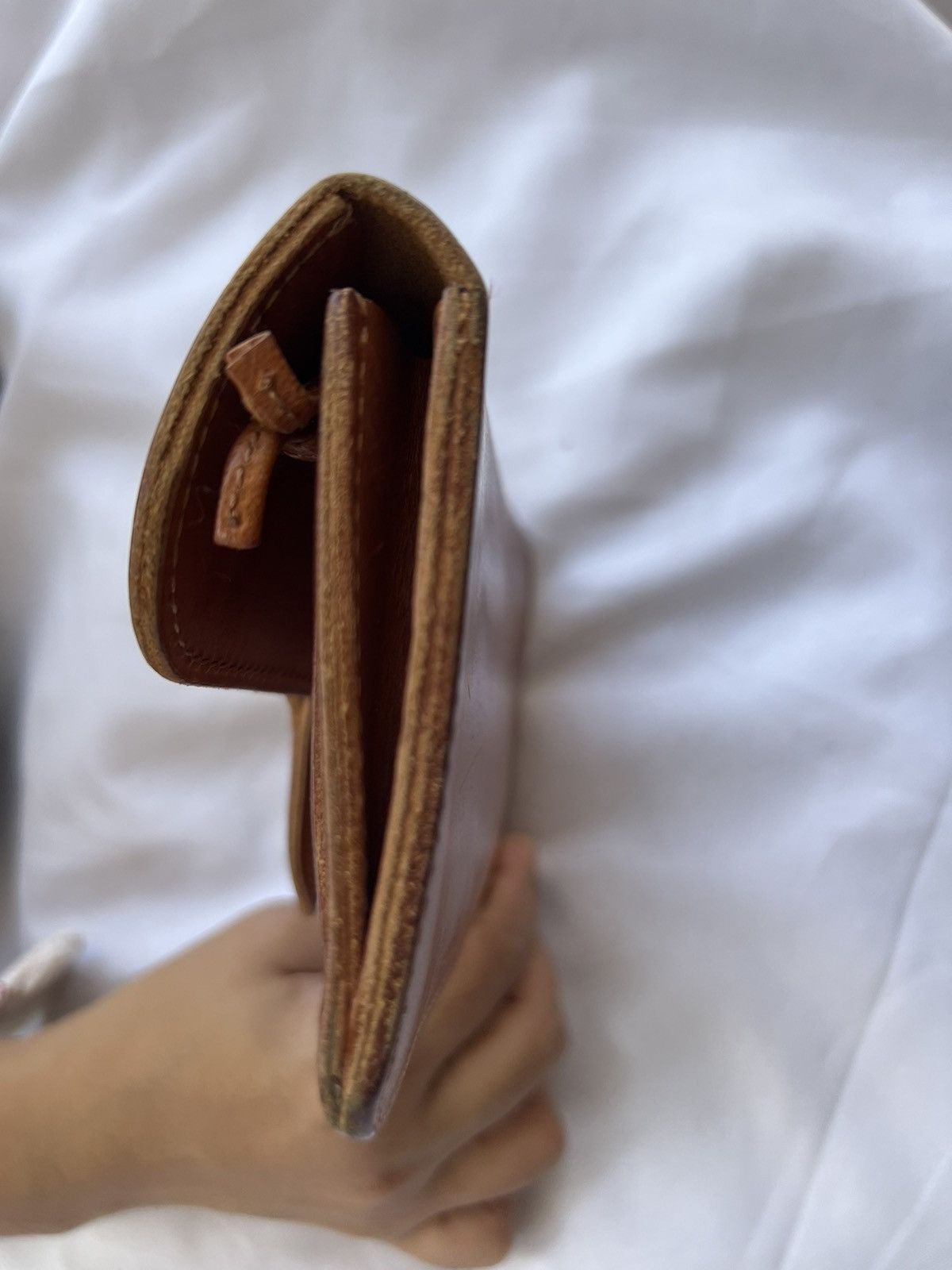 Porter Vintage Porter Vegetable Tanned Leather Envelope Wallet Size ONE SIZE - 11 Thumbnail