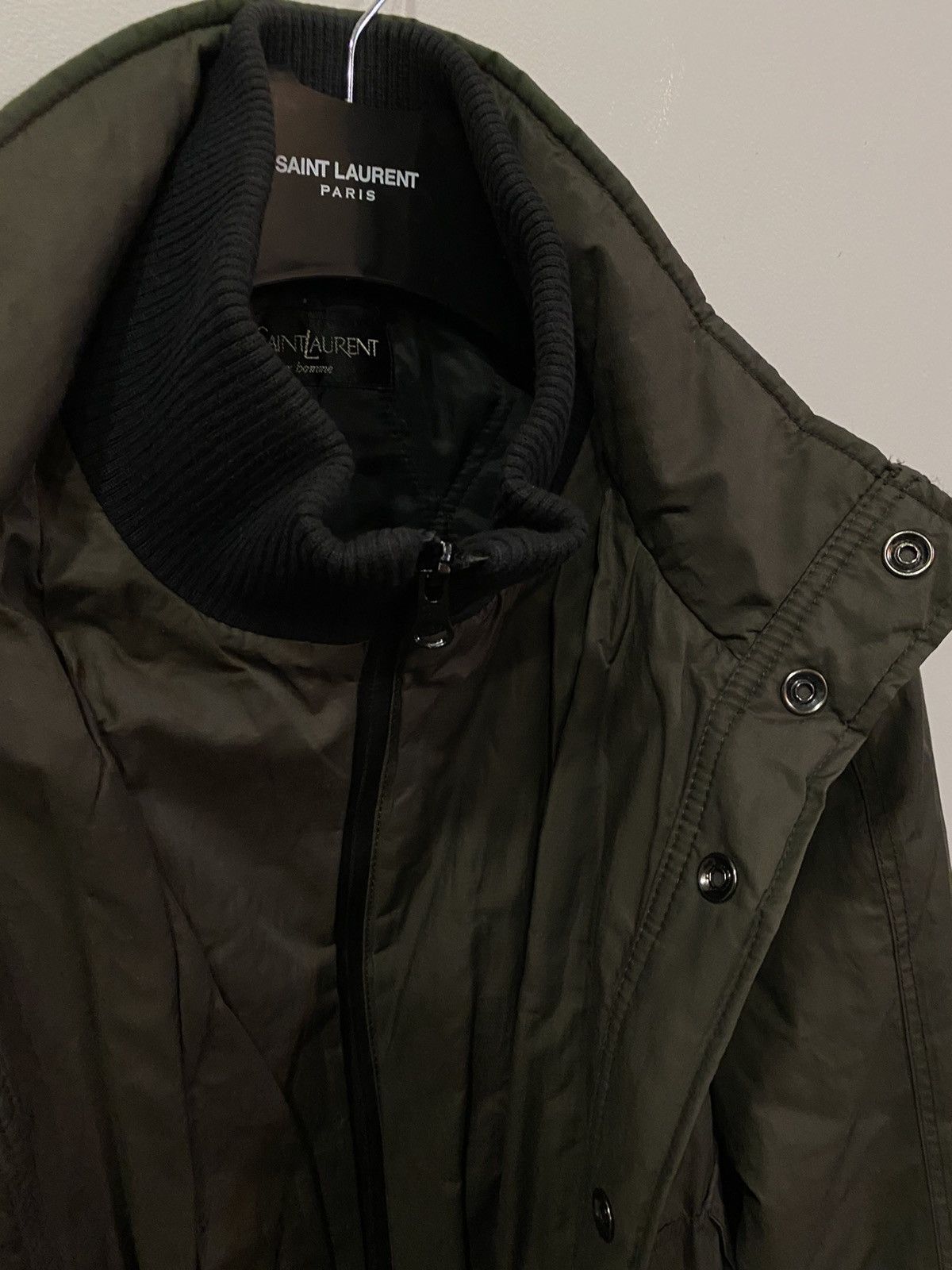 Yves Saint Laurent Warm YSL Bomber Jacket Quilted Brown Black Vintage Zip Up Size US L / EU 52-54 / 3 - 17 Thumbnail