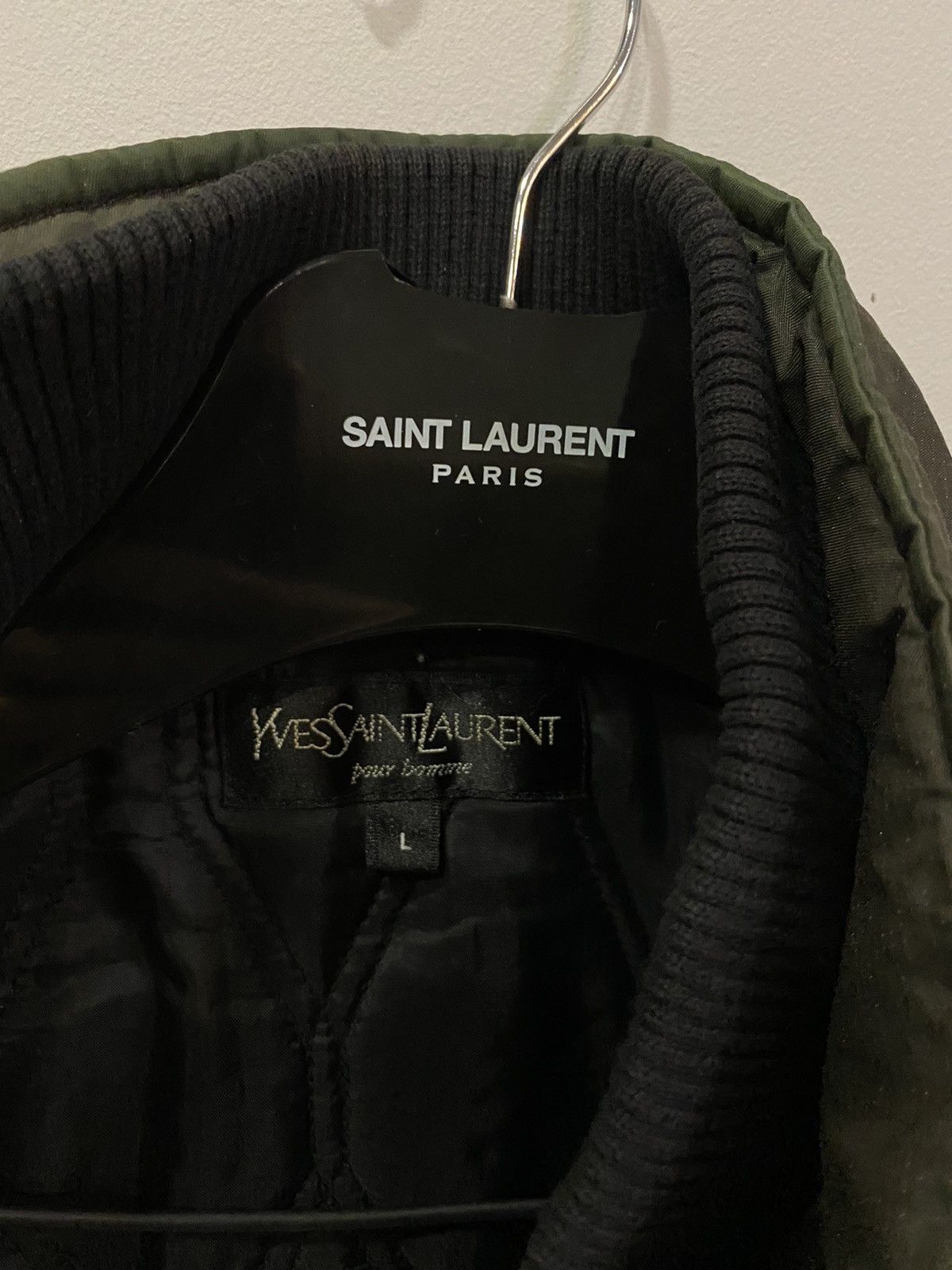 Yves Saint Laurent Warm YSL Bomber Jacket Quilted Brown Black Vintage Zip Up Size US L / EU 52-54 / 3 - 7 Thumbnail