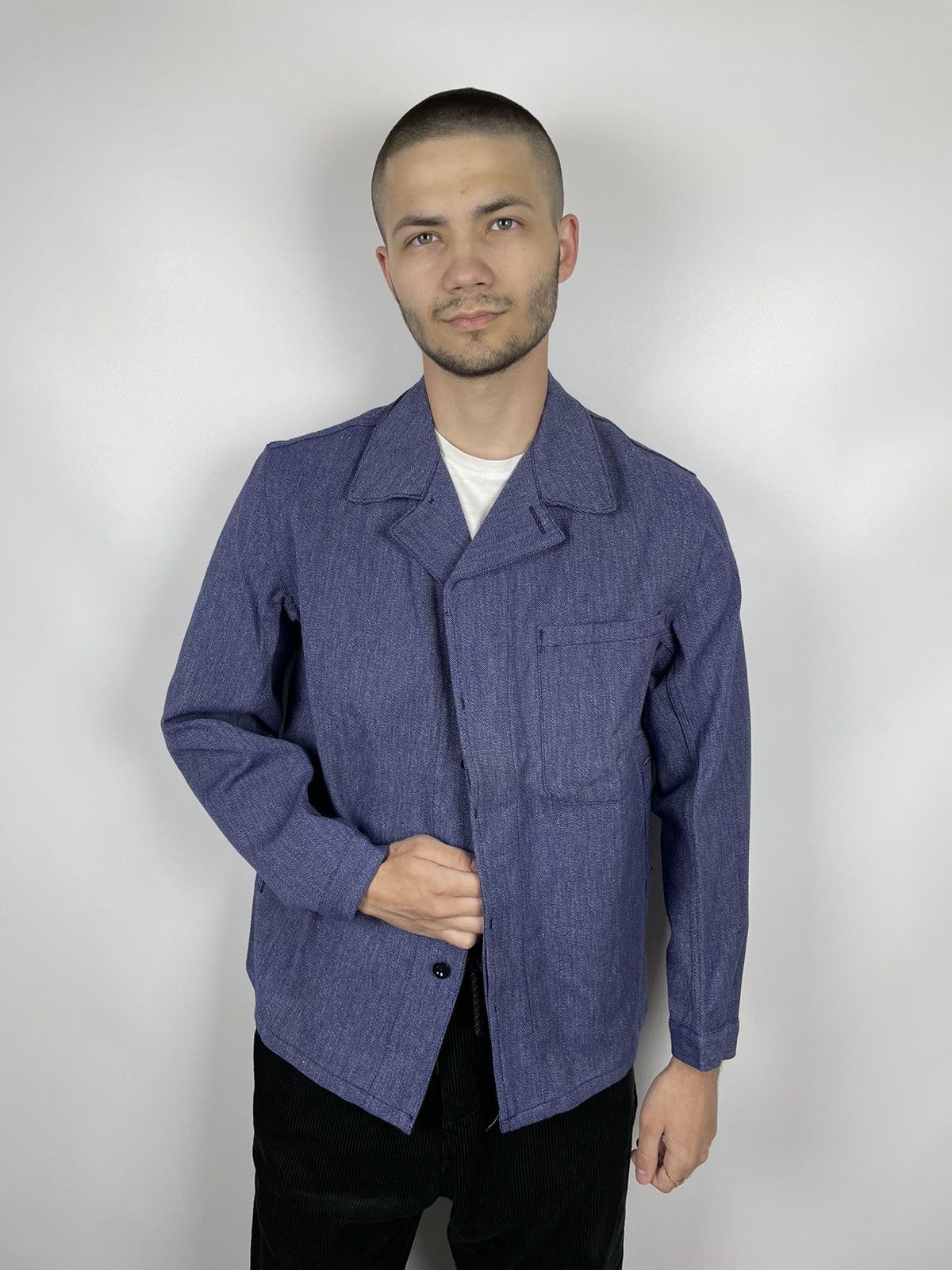 Vintage French Workwear Chore Coat Jacket Sanfor Lutteurs