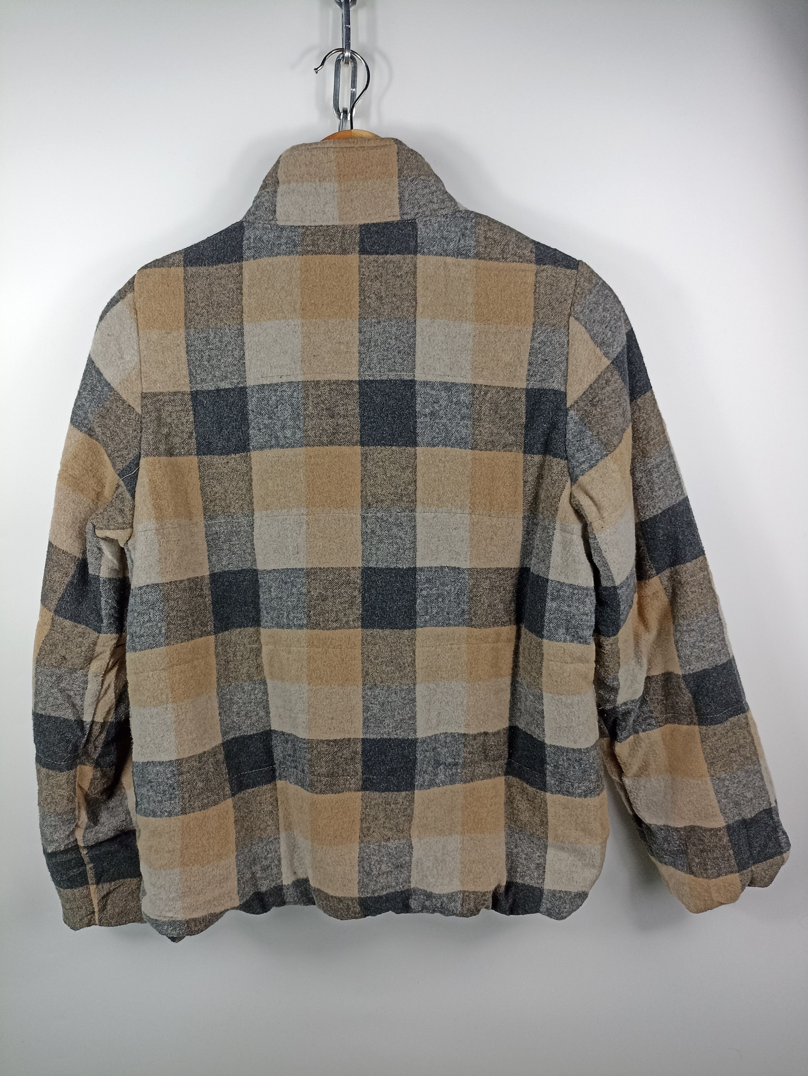 Japanese Brand Plaid Down Jacket Size L / US 10 / IT 46 - 5 Thumbnail