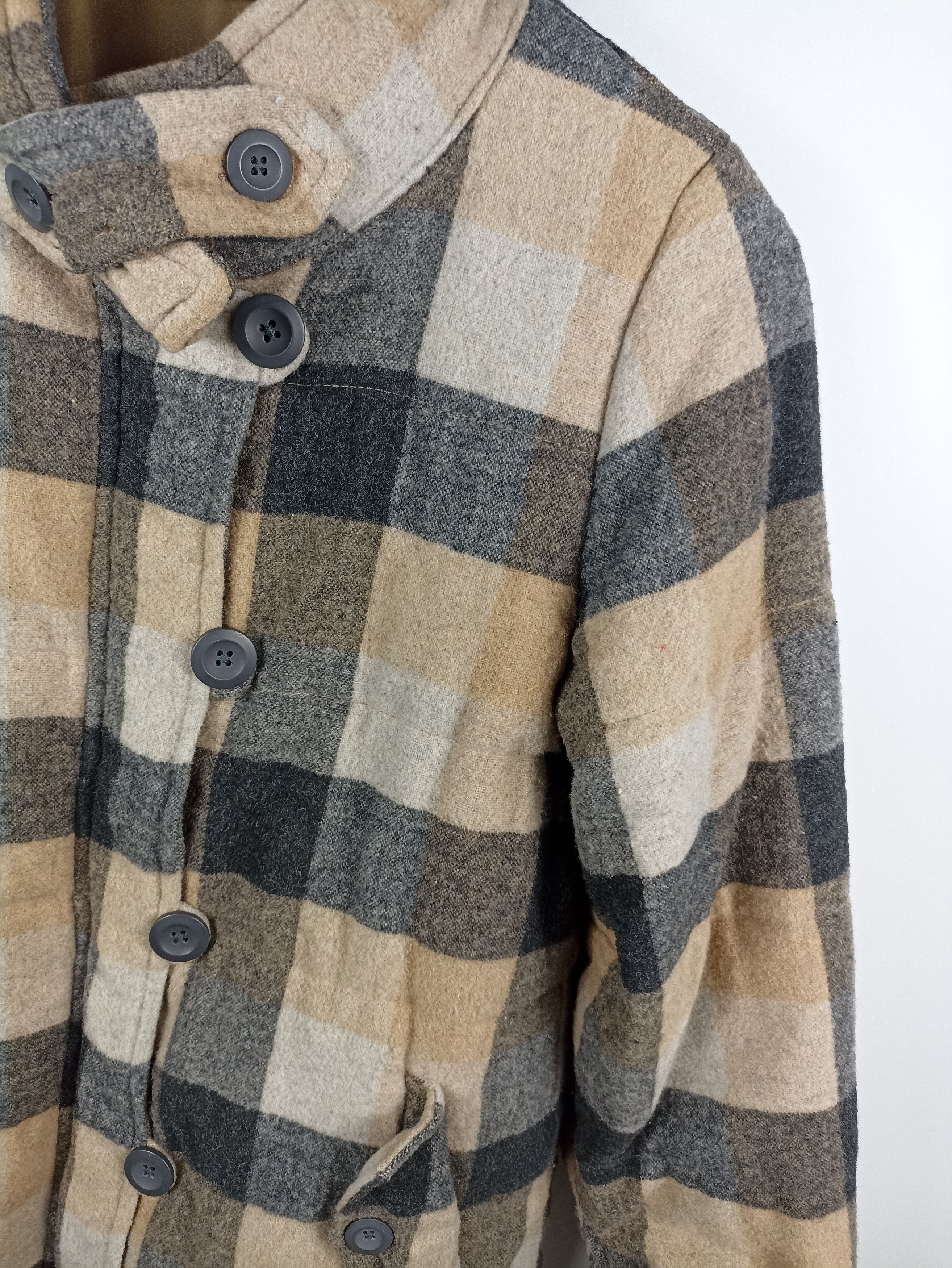 Japanese Brand Plaid Down Jacket Size L / US 10 / IT 46 - 3 Thumbnail