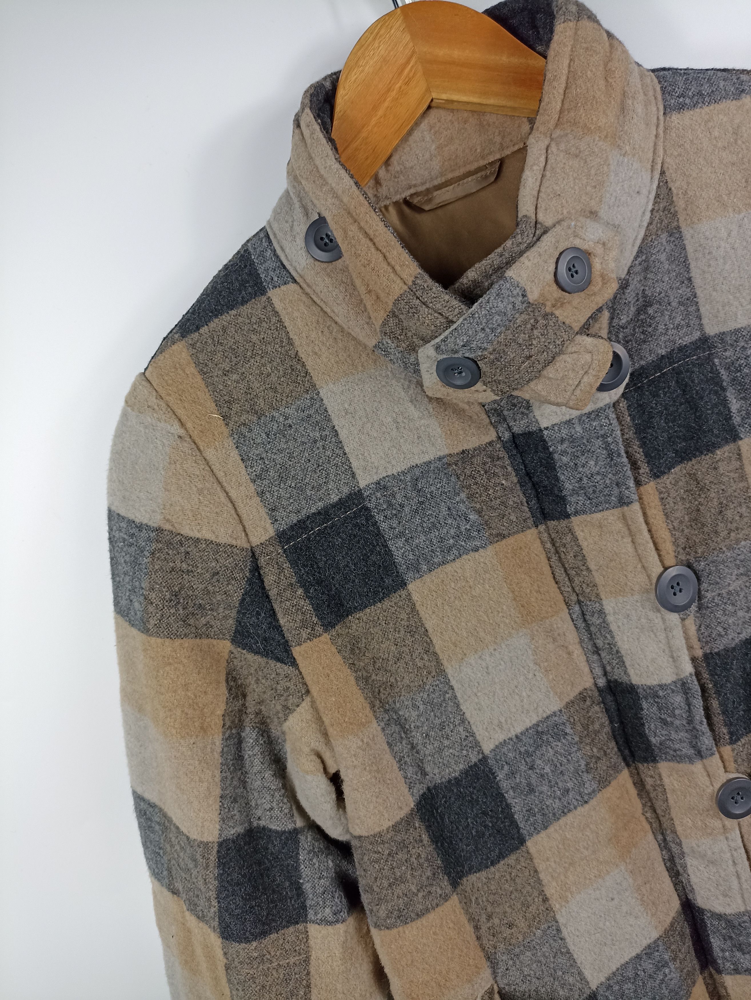 Japanese Brand Plaid Down Jacket Size L / US 10 / IT 46 - 2 Thumbnail