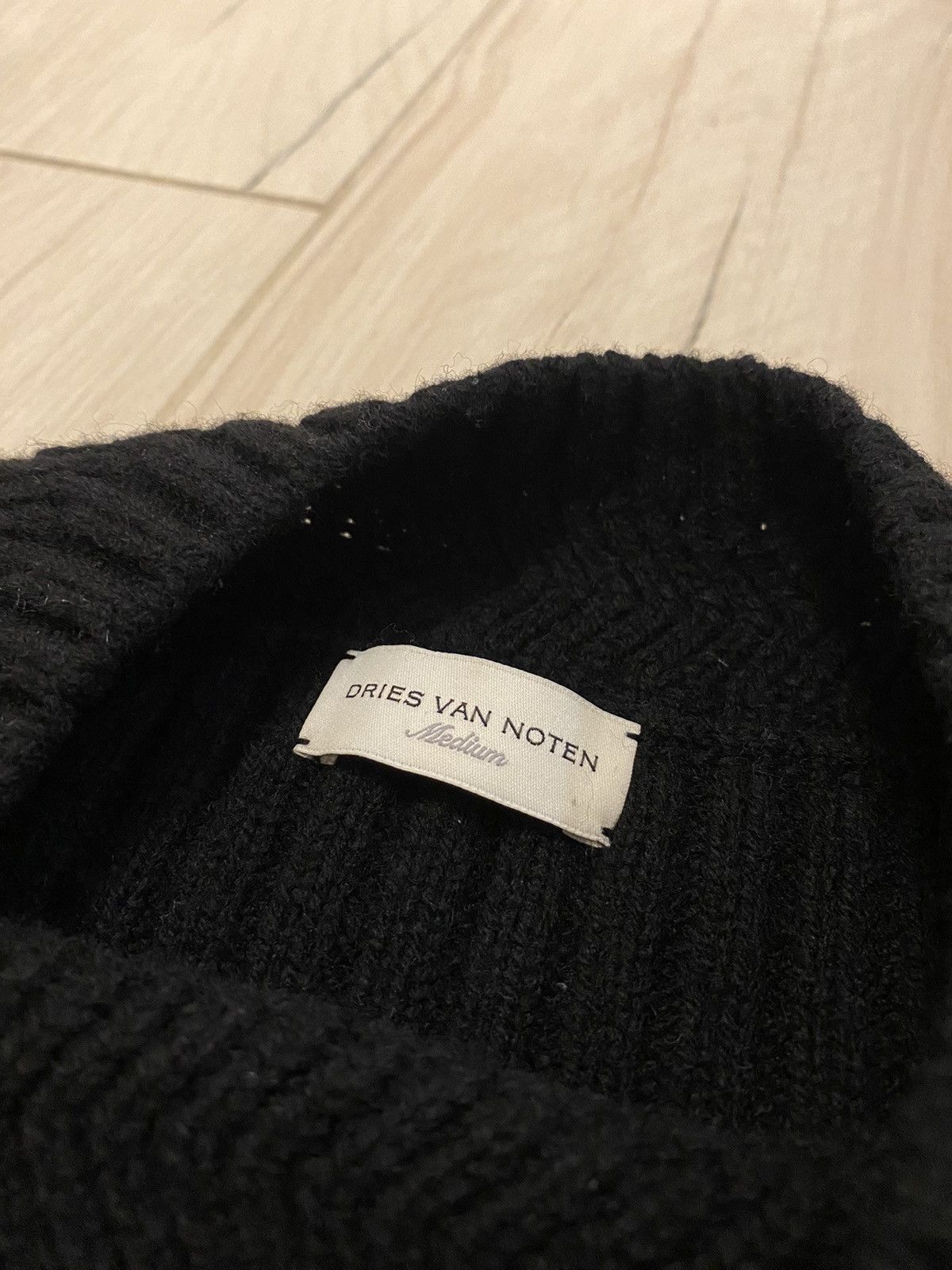 Dries Van Noten Dries Van Noten 3D Handknited Wool Black Sweater Size US M / EU 48-50 / 2 - 11 Thumbnail