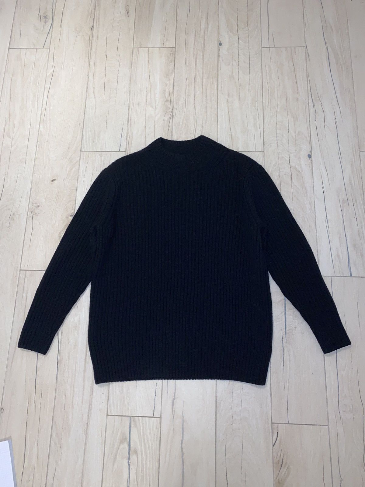 Dries Van Noten Dries Van Noten 3D Handknited Wool Black Sweater Size US M / EU 48-50 / 2 - 2 Thumbnail