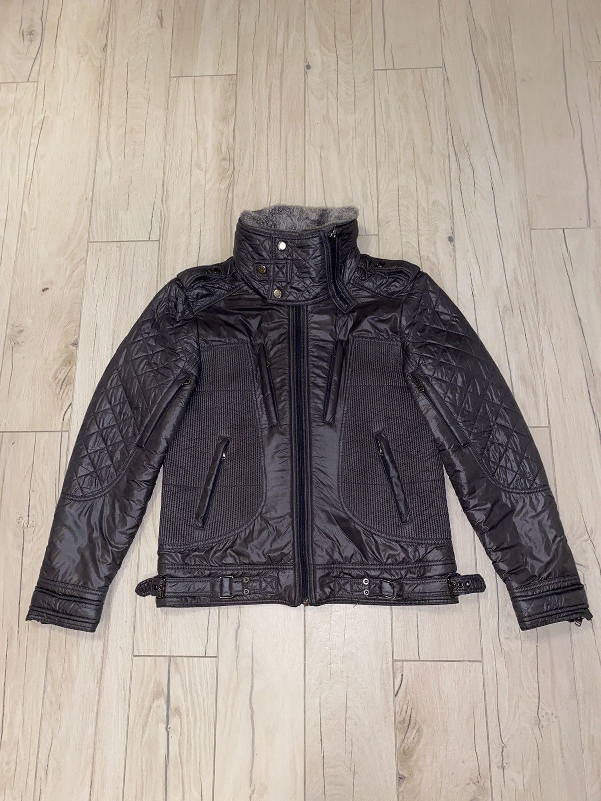 Dolce & Gabbana Dolce & Gabbana Aviator Biker Fur Techincal Jacket Size US L / EU 52-54 / 3 - 3 Thumbnail