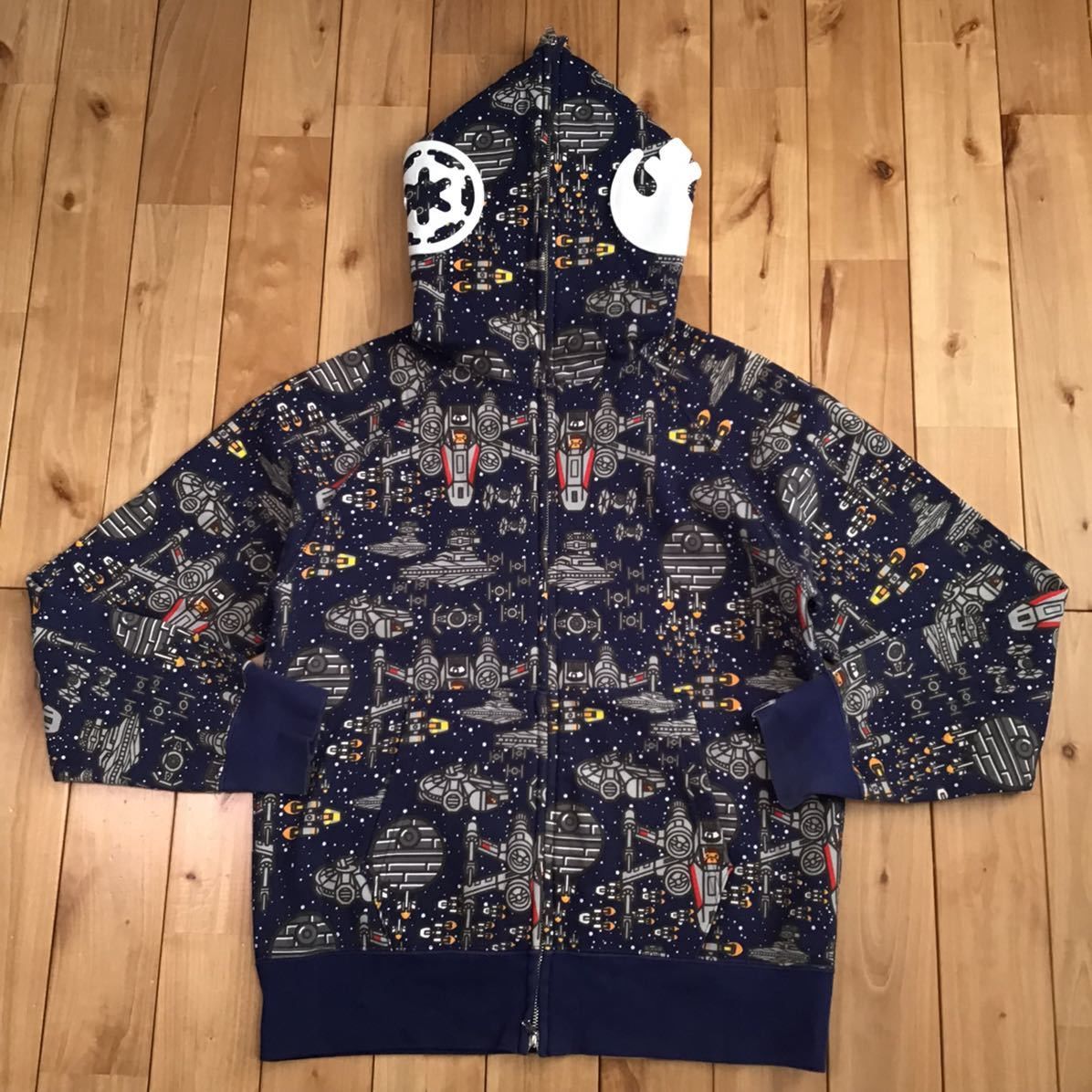 Bape × Star Wars BAPE × starwars milo full zip hoodie galaxy space Size US M / EU 48-50 / 2 - 1 Thumbnail