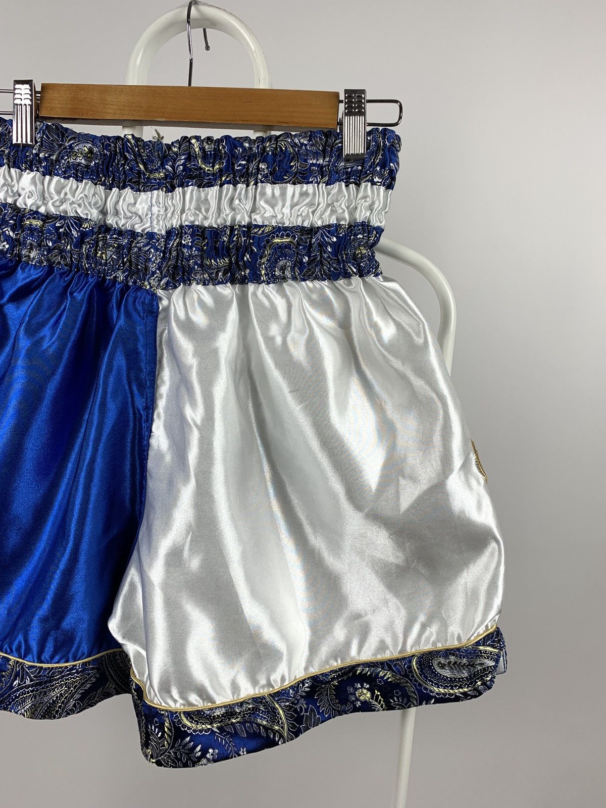 Japanese Brand Vintage Muay Thai Boxing Blue/White Shorts Size US 32 / EU 48 - 7 Thumbnail