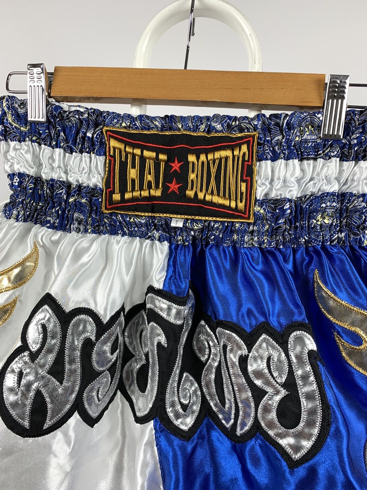 Japanese Brand Vintage Muay Thai Boxing Blue/White Shorts Size US 32 / EU 48 - 5 Thumbnail