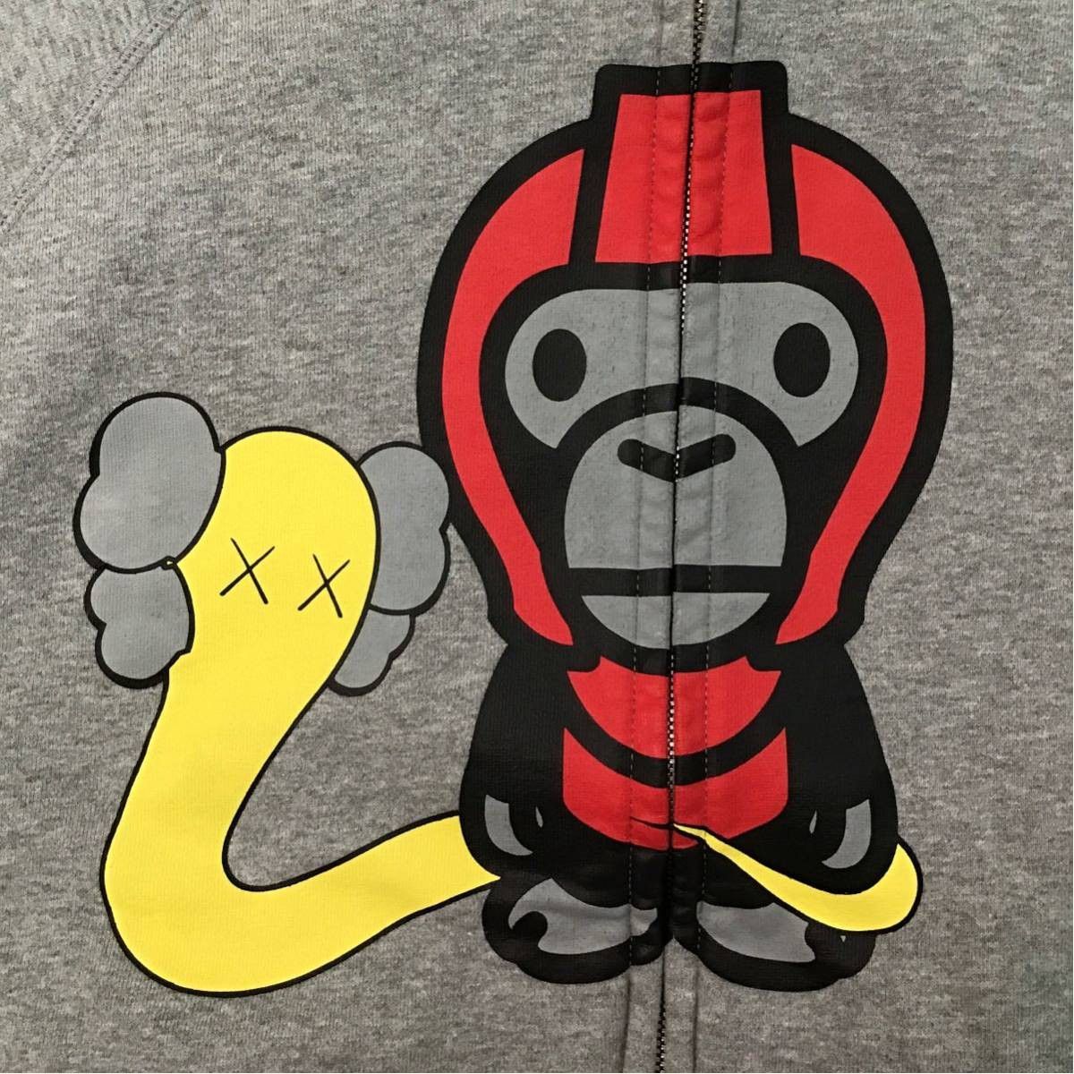 Bape × Kaws BAPE × kaws milo bendy Full zip hoodie Gray Size US M / EU 48-50 / 2 - 2 Thumbnail