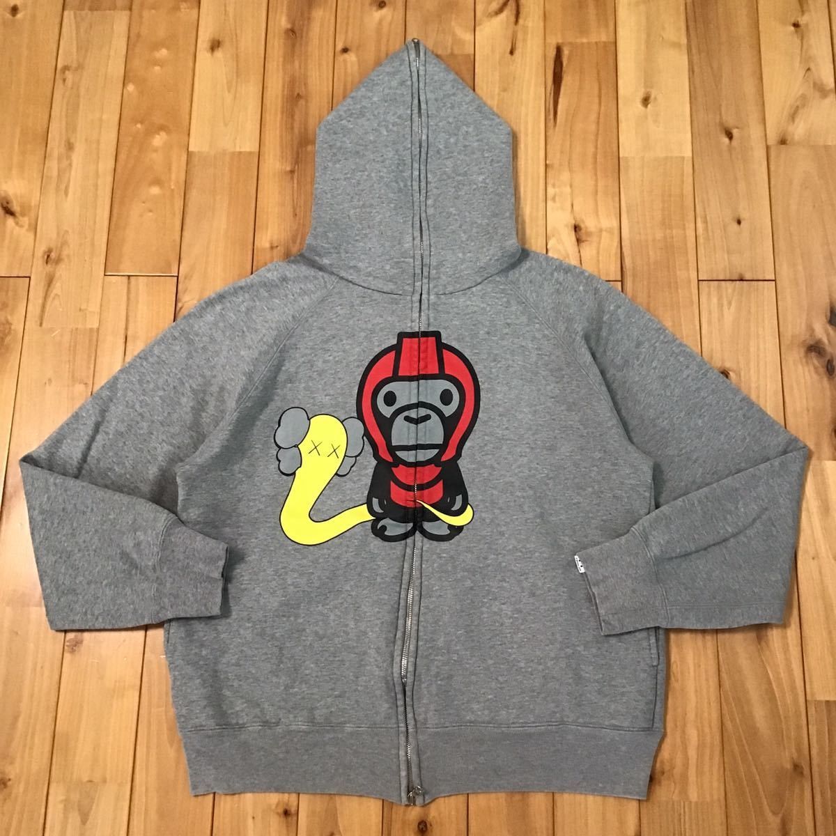 Bape × Kaws BAPE × kaws milo bendy Full zip hoodie Gray Size US M / EU 48-50 / 2 - 1 Thumbnail