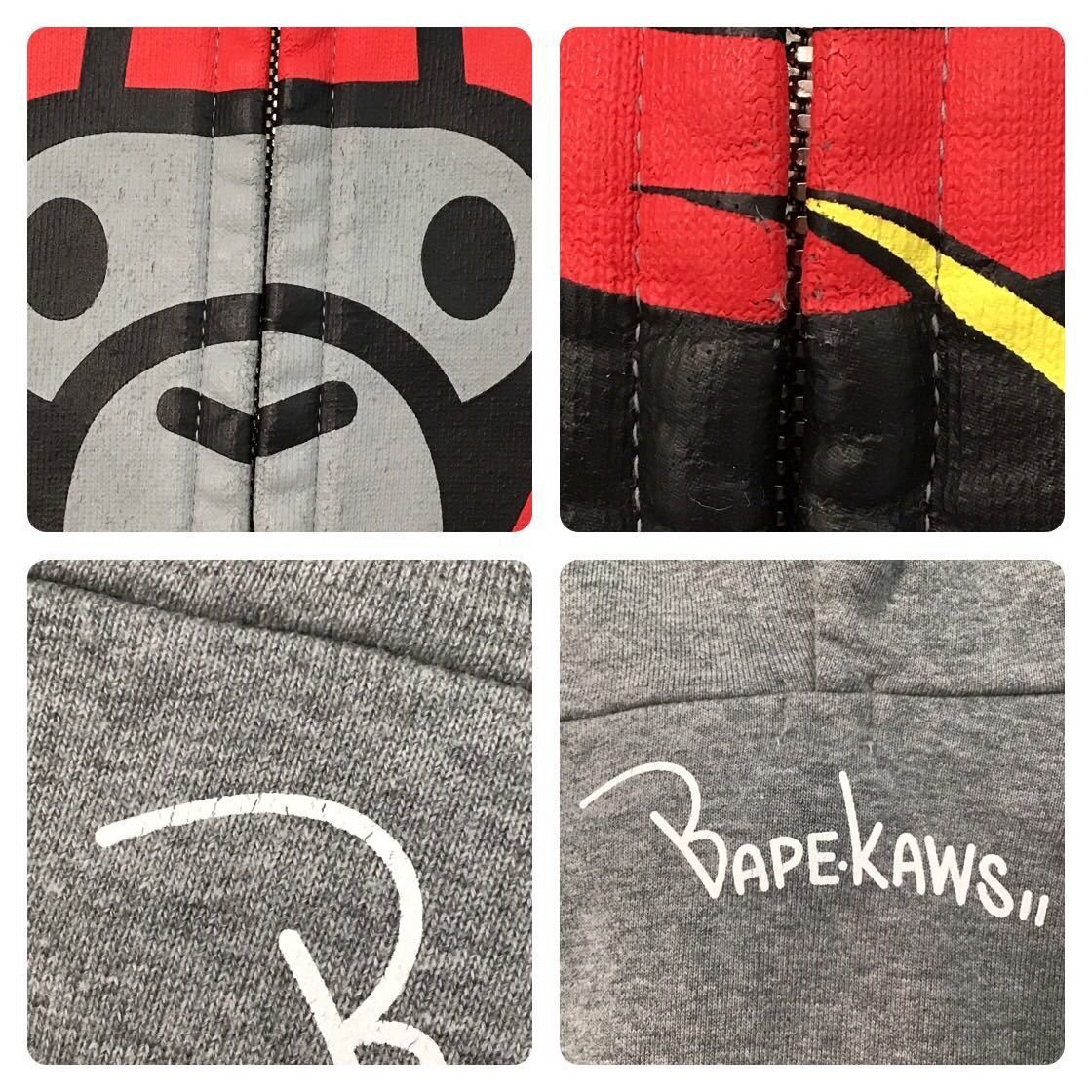 Bape × Kaws BAPE × kaws milo bendy Full zip hoodie Gray Size US M / EU 48-50 / 2 - 6 Thumbnail