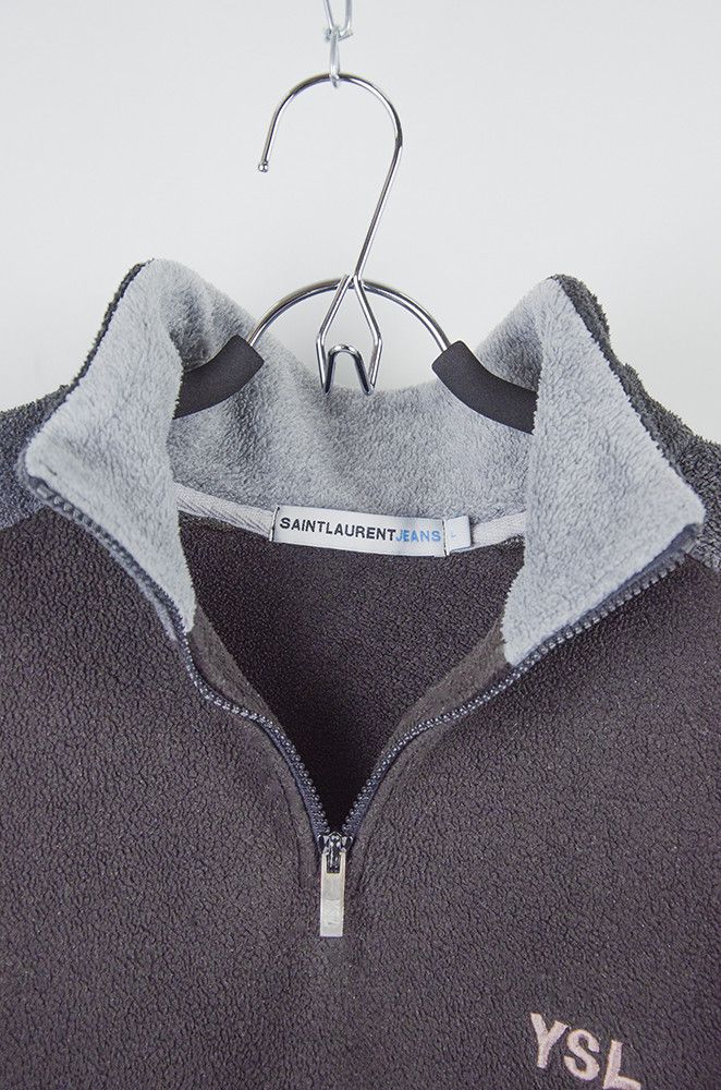 Yves Saint Laurent SAINT LAURENT JEANS Sherpa Fleece Zip Pullover Size US L / EU 52-54 / 3 - 7 Thumbnail