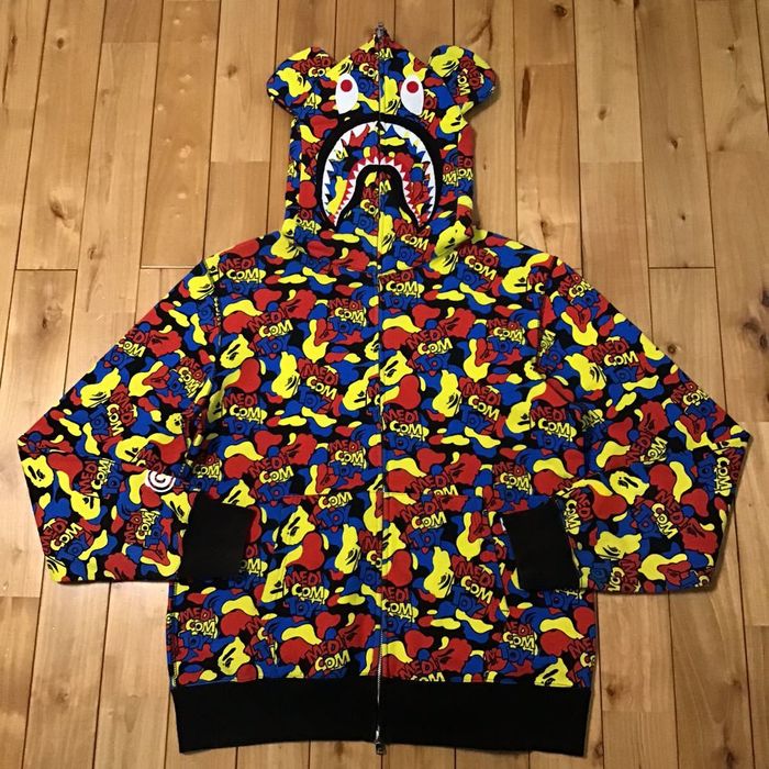 Bape BAPE medicom toy BE R Shark full zip hoodie Grailed