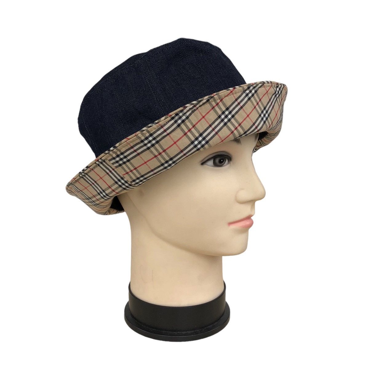 Burberry Burberry Blue Label Denim Novacheck Bucket Hat Size ONE SIZE - 6 Thumbnail