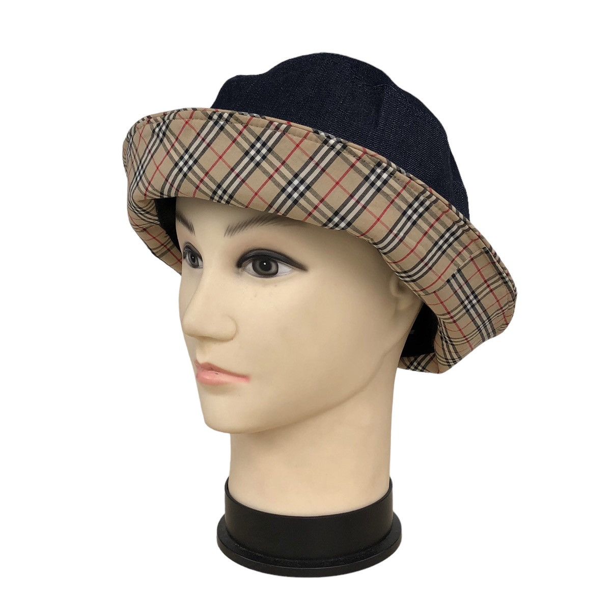 Burberry Burberry Blue Label Denim Novacheck Bucket Hat Size ONE SIZE - 3 Thumbnail