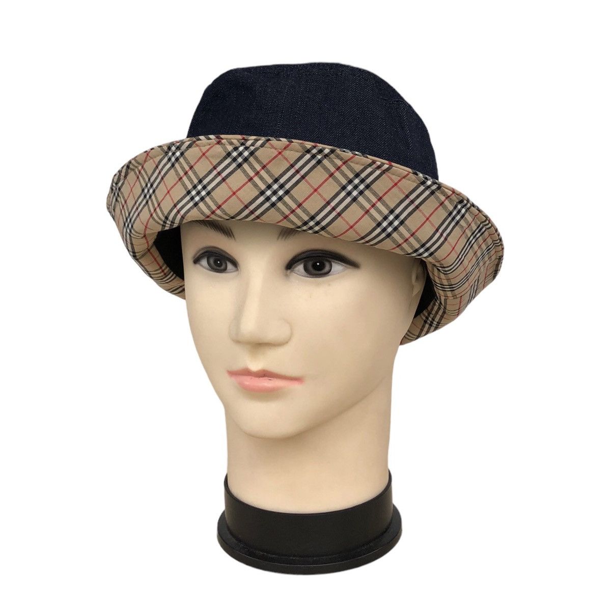 Burberry Burberry Blue Label Denim Novacheck Bucket Hat Size ONE SIZE - 5 Thumbnail