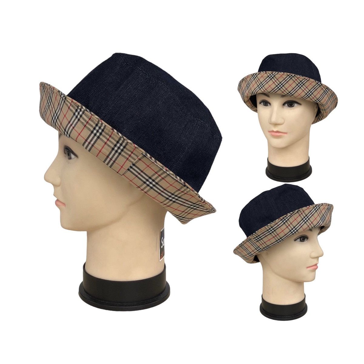 Burberry Burberry Blue Label Denim Novacheck Bucket Hat Grailed