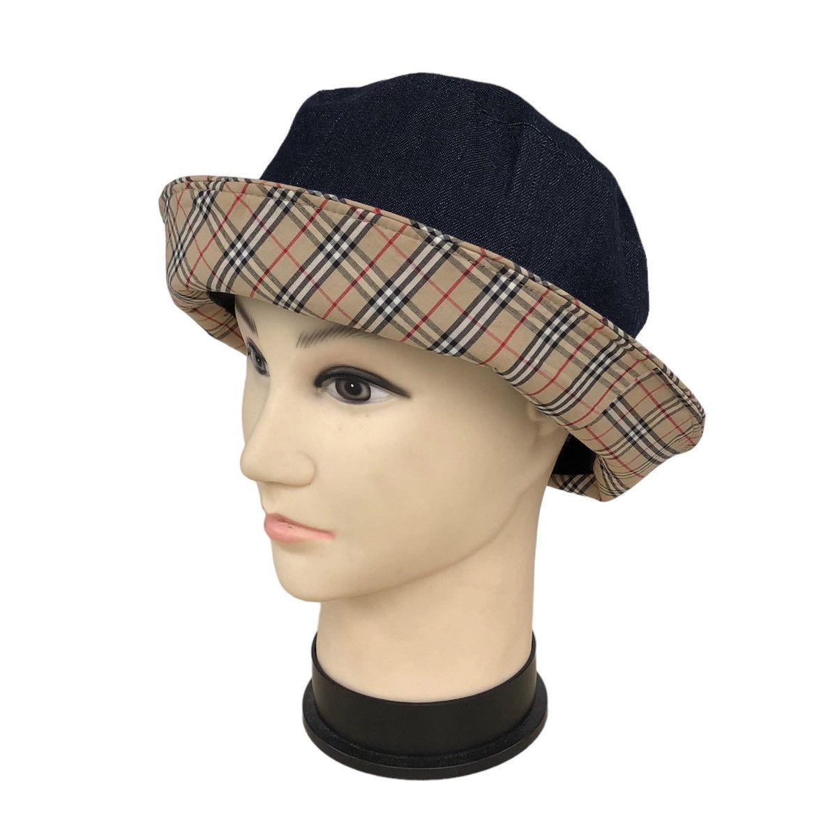 Burberry Burberry Blue Label Denim Novacheck Bucket Hat Size ONE SIZE - 4 Thumbnail