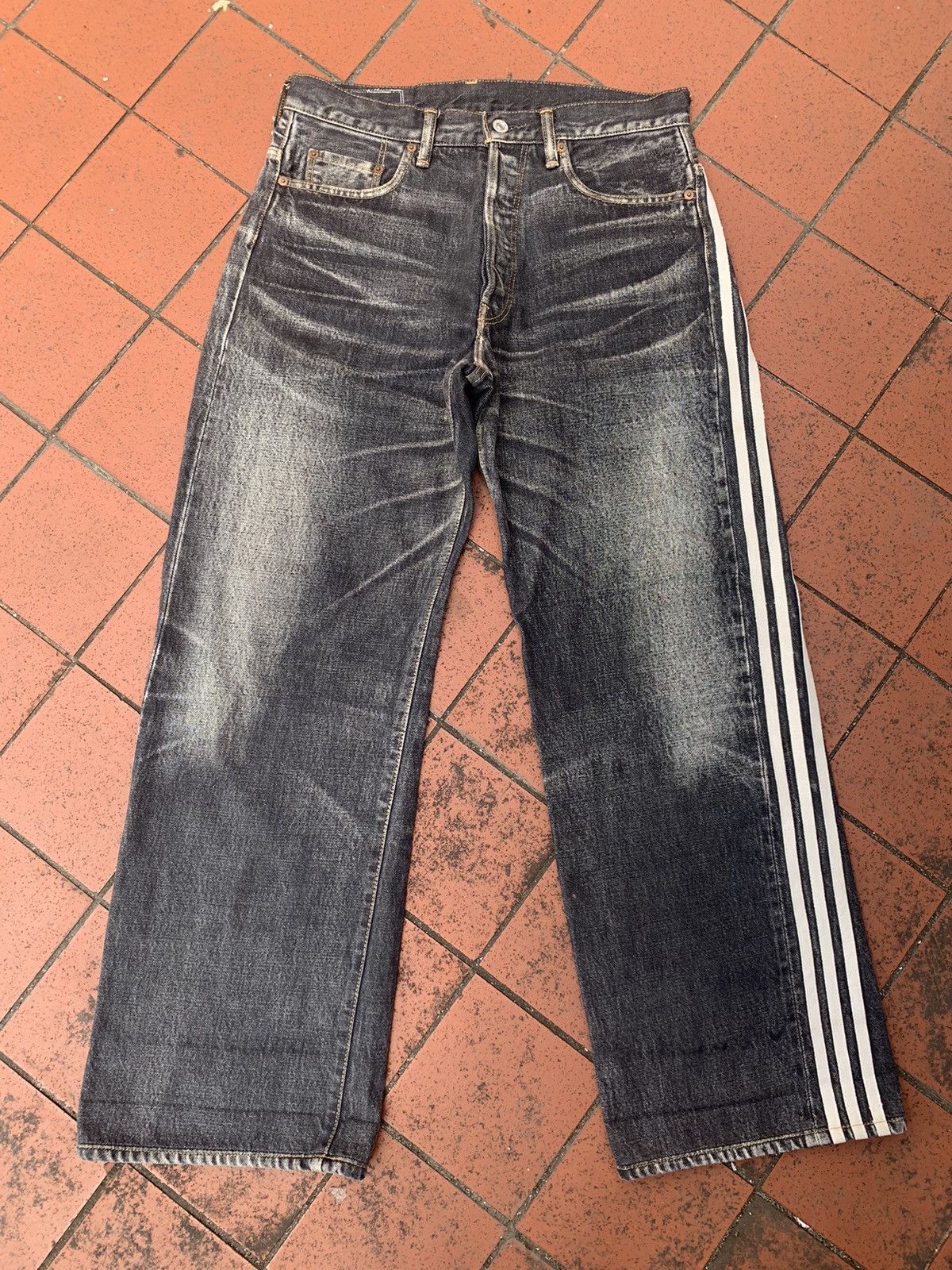 Adidas Y-3 Yohji Yamamoto SS04 3 Strip Spotted Horse Denim Jeans Size US 32 / EU 48 - 7 Thumbnail