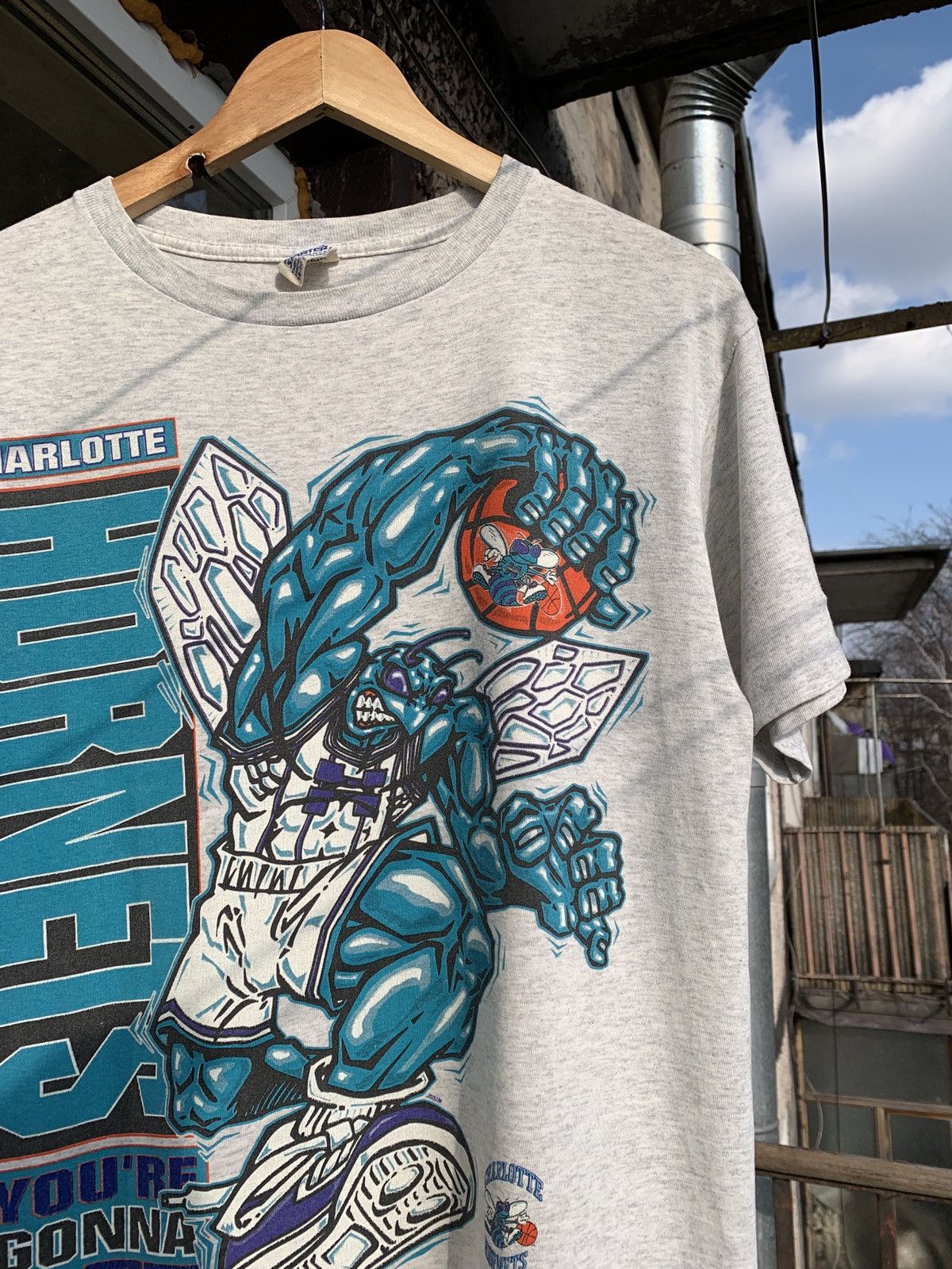 NBA Vintage Charlotte Hornets Starter NBA Single Stitch T-Shirt Size US M / EU 48-50 / 2 - 4 Thumbnail