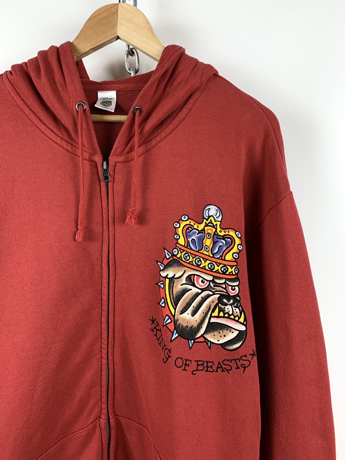 Christian Audigier Vintage Ed Hardy By Christian Audigier King Of Beasts Hoodie Size US XL / EU 56 / 4 - 6 Thumbnail