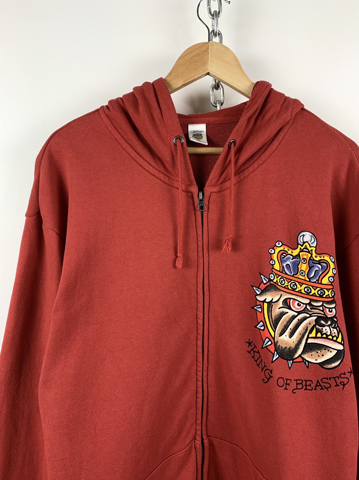Christian Audigier Vintage Ed Hardy By Christian Audigier King Of Beasts Hoodie Size US XL / EU 56 / 4 - 7 Thumbnail