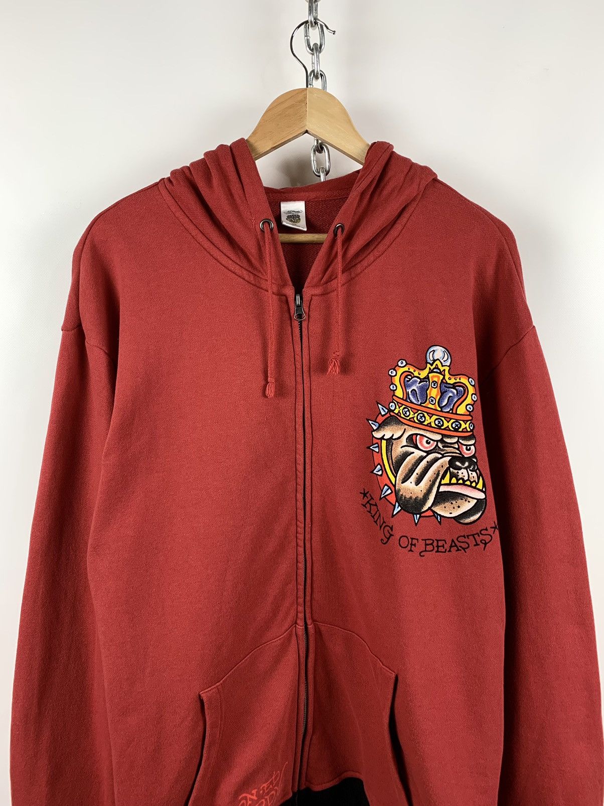Christian Audigier Vintage Ed Hardy By Christian Audigier King Of Beasts Hoodie Size US XL / EU 56 / 4 - 3 Thumbnail