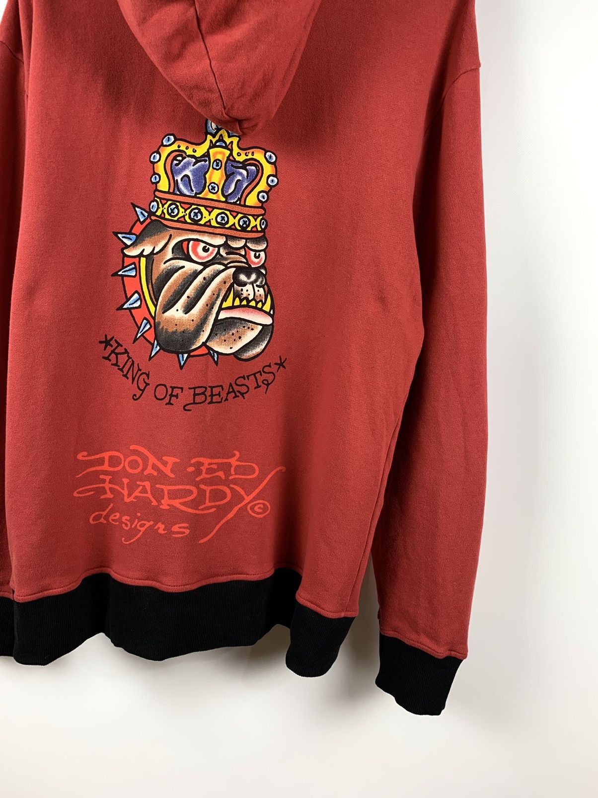 Christian Audigier Vintage Ed Hardy By Christian Audigier King Of Beasts Hoodie Size US XL / EU 56 / 4 - 4 Thumbnail