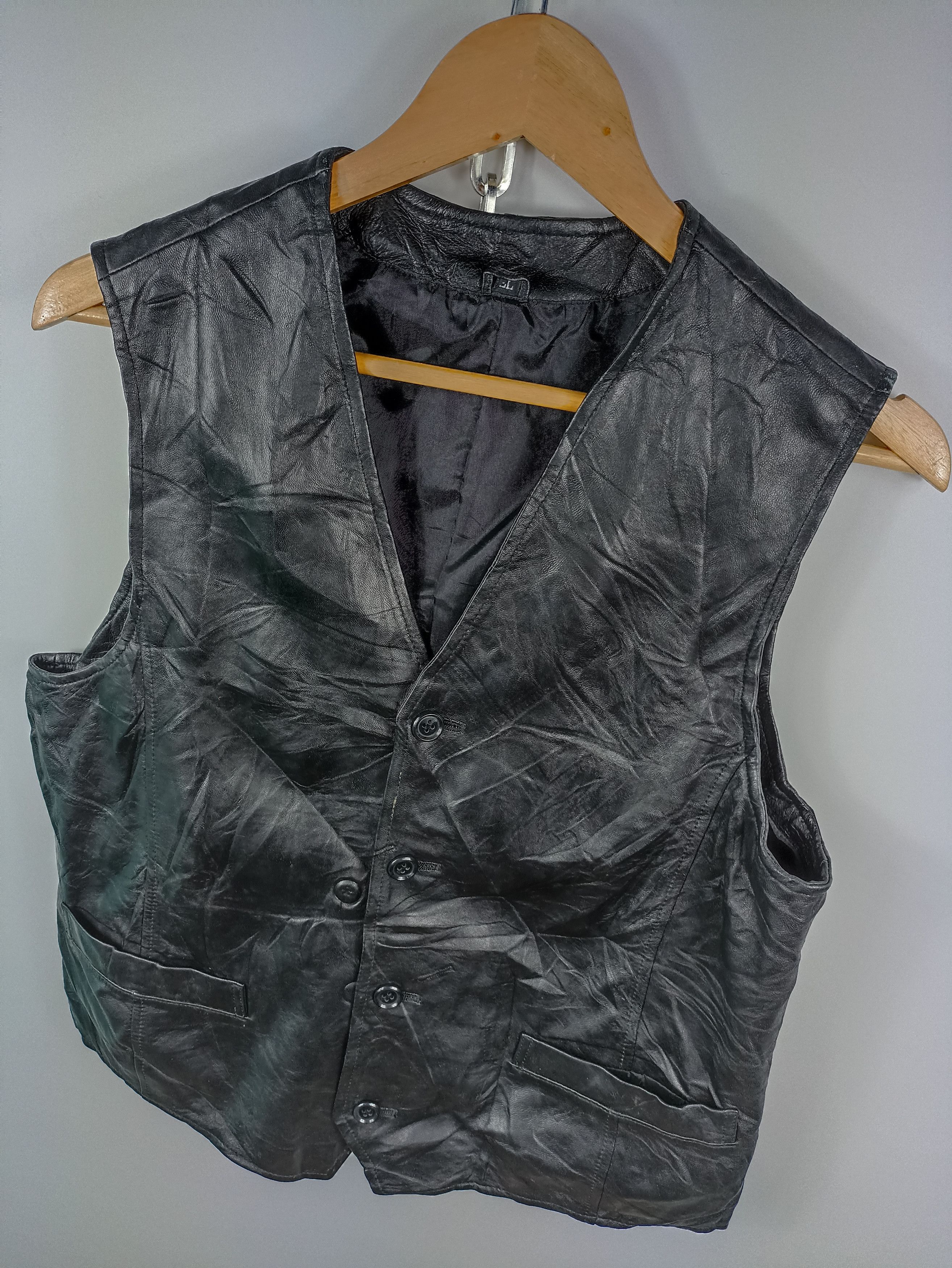 Japanese Brand × Vintage Grevary craft sheepskin leather vest Size US S / EU 44-46 / 1 - 2 Thumbnail