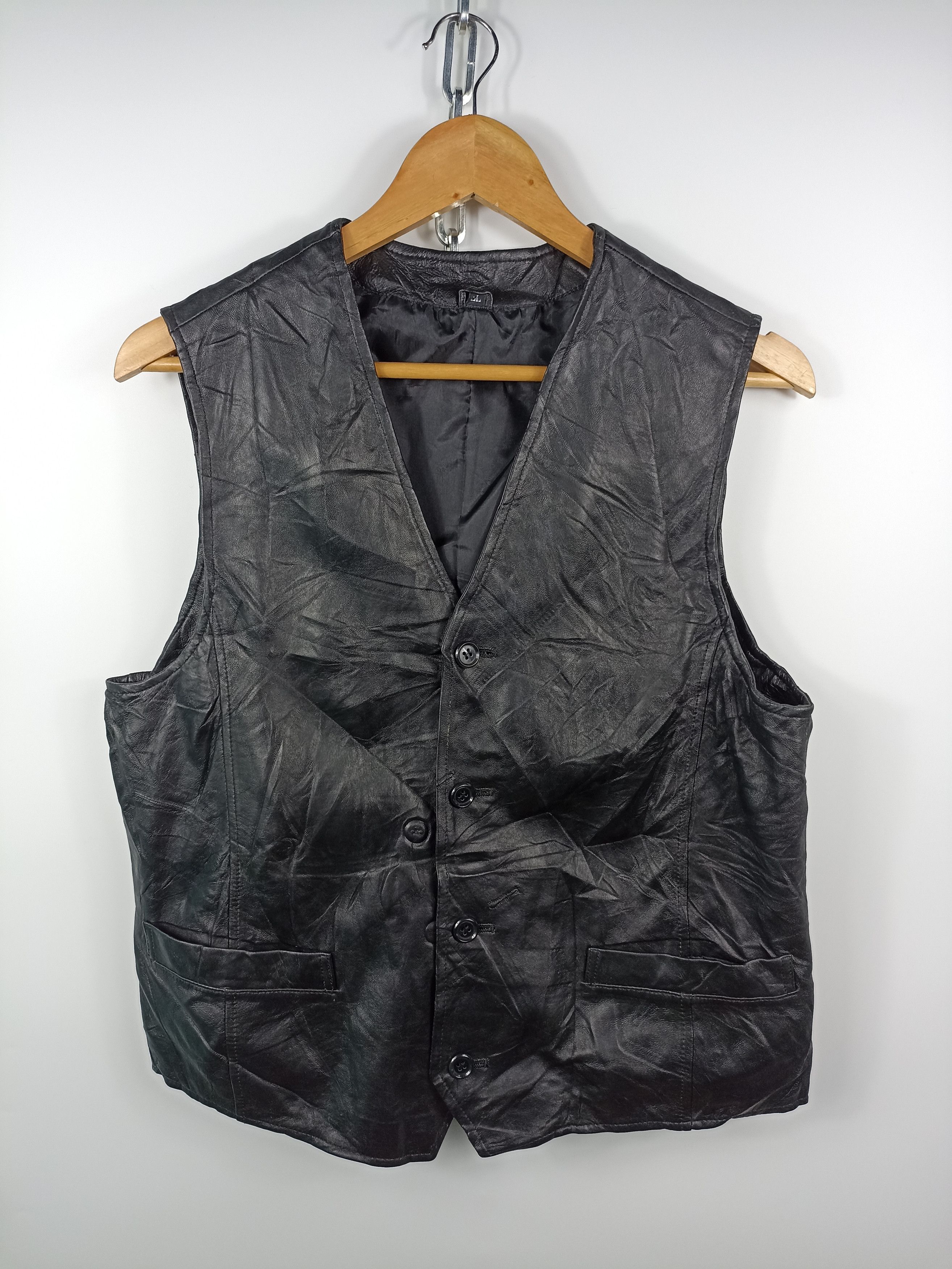 Japanese Brand × Vintage Grevary craft sheepskin leather vest Size US S / EU 44-46 / 1 - 1 Thumbnail