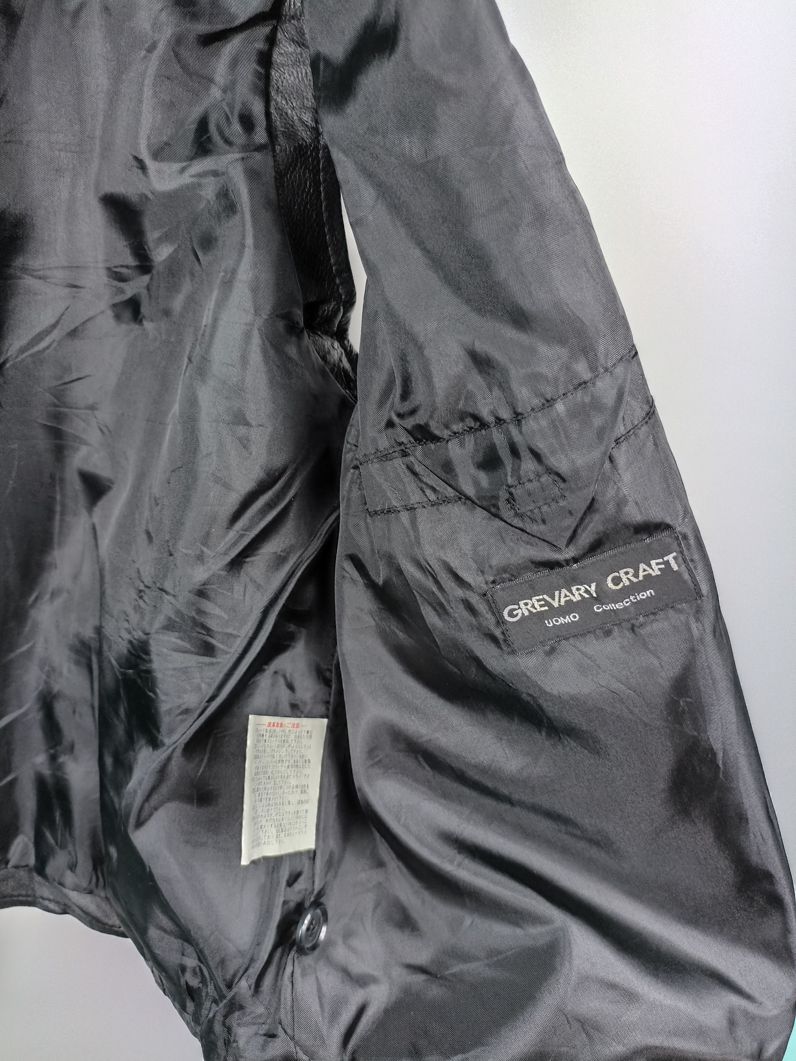 Japanese Brand × Vintage Grevary craft sheepskin leather vest Size US S / EU 44-46 / 1 - 5 Thumbnail