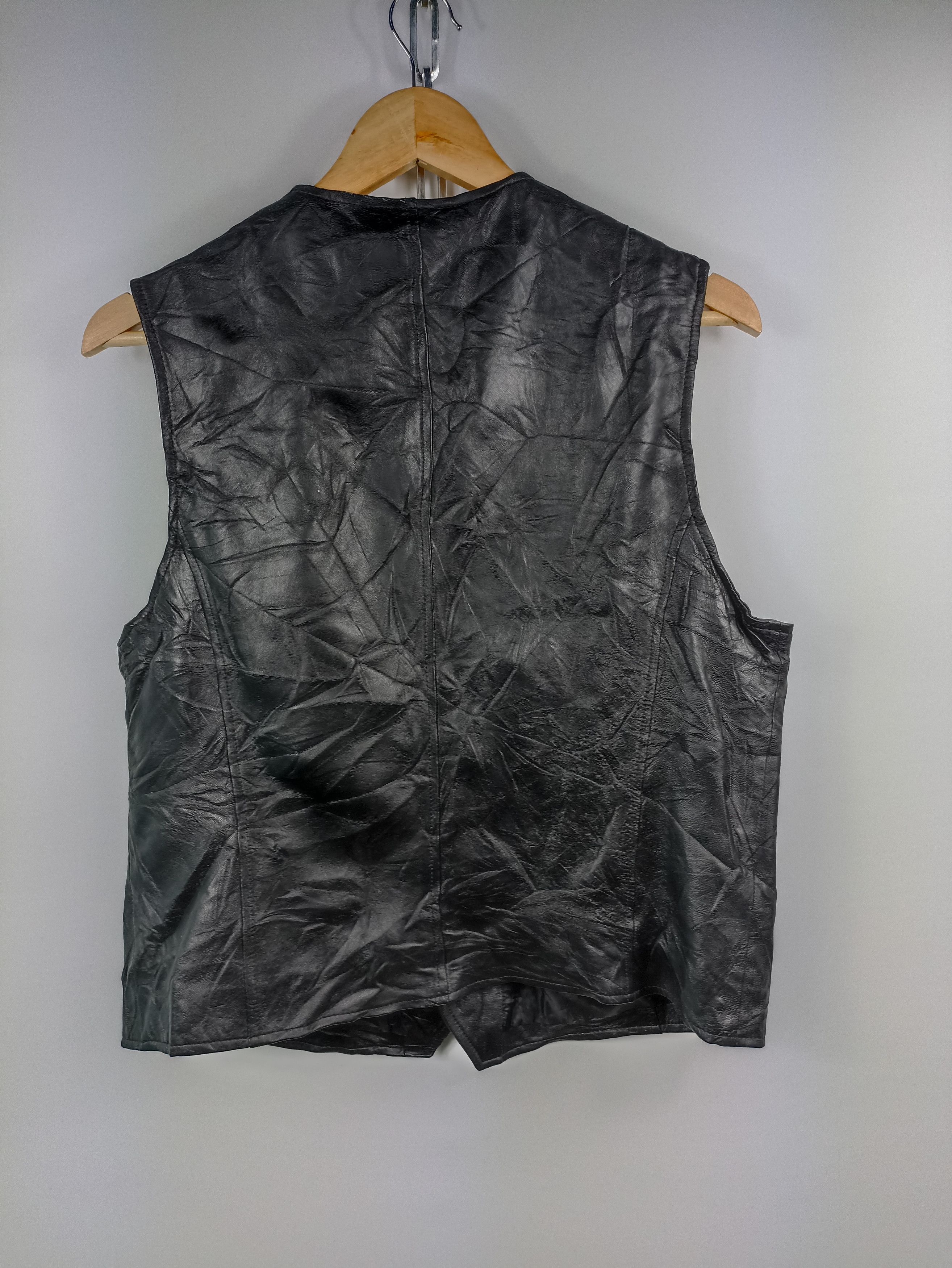 Japanese Brand × Vintage Grevary craft sheepskin leather vest Size US S / EU 44-46 / 1 - 3 Thumbnail