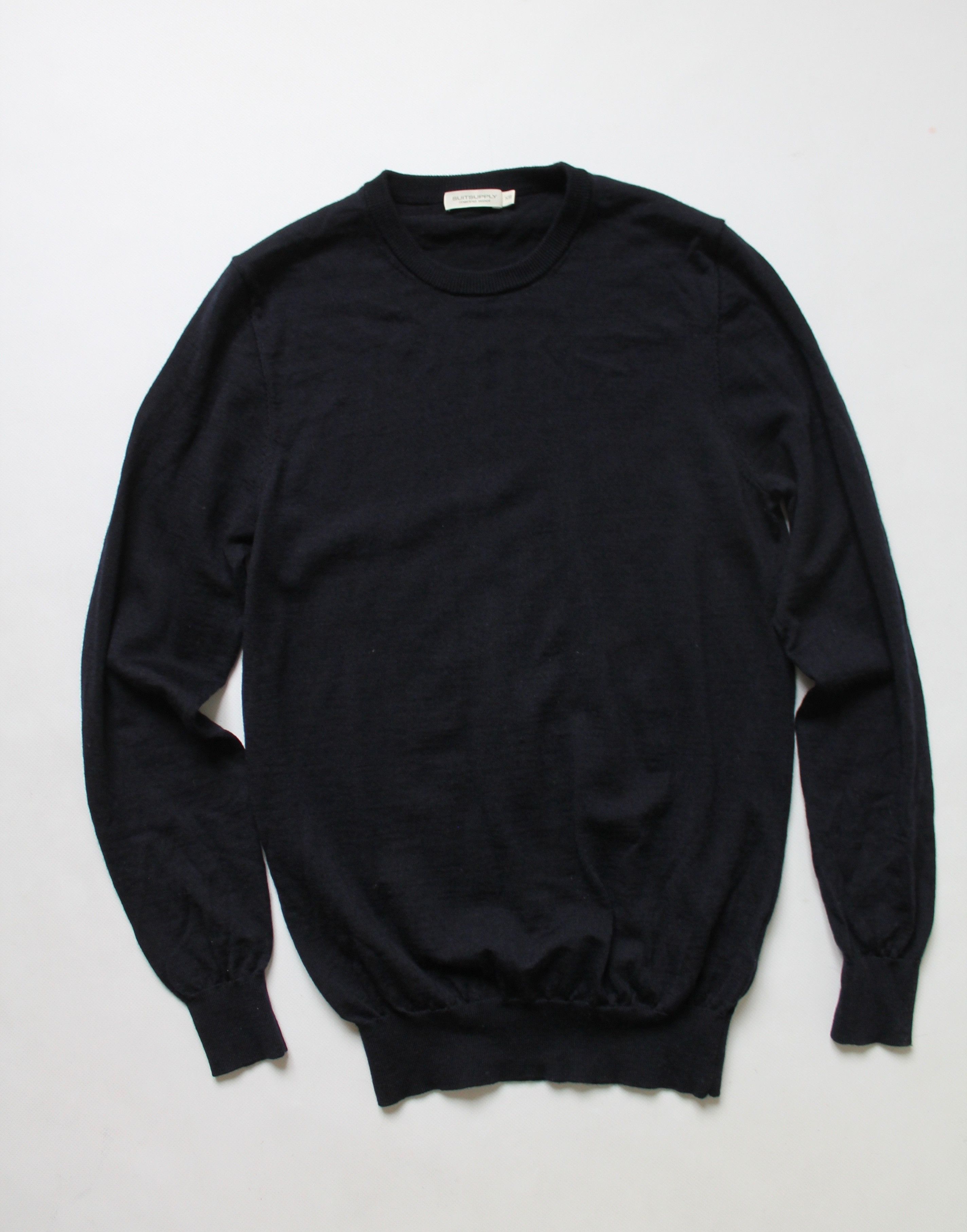 Suitsupply Suitsupply Wool Jumper Sweater Navy Blue Crew Neck Size US XS / EU 42 / 0 - 5 Thumbnail