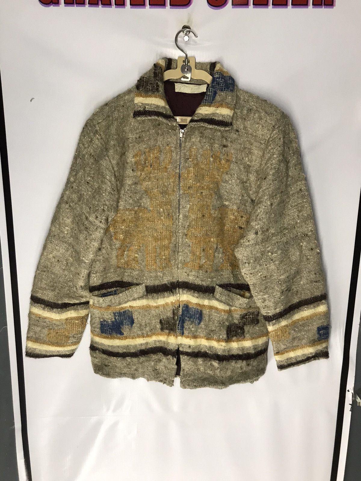 Designer × Native × Vintage Vintage native mohair zipper jacket Size US M / EU 48-50 / 2 - 7 Thumbnail