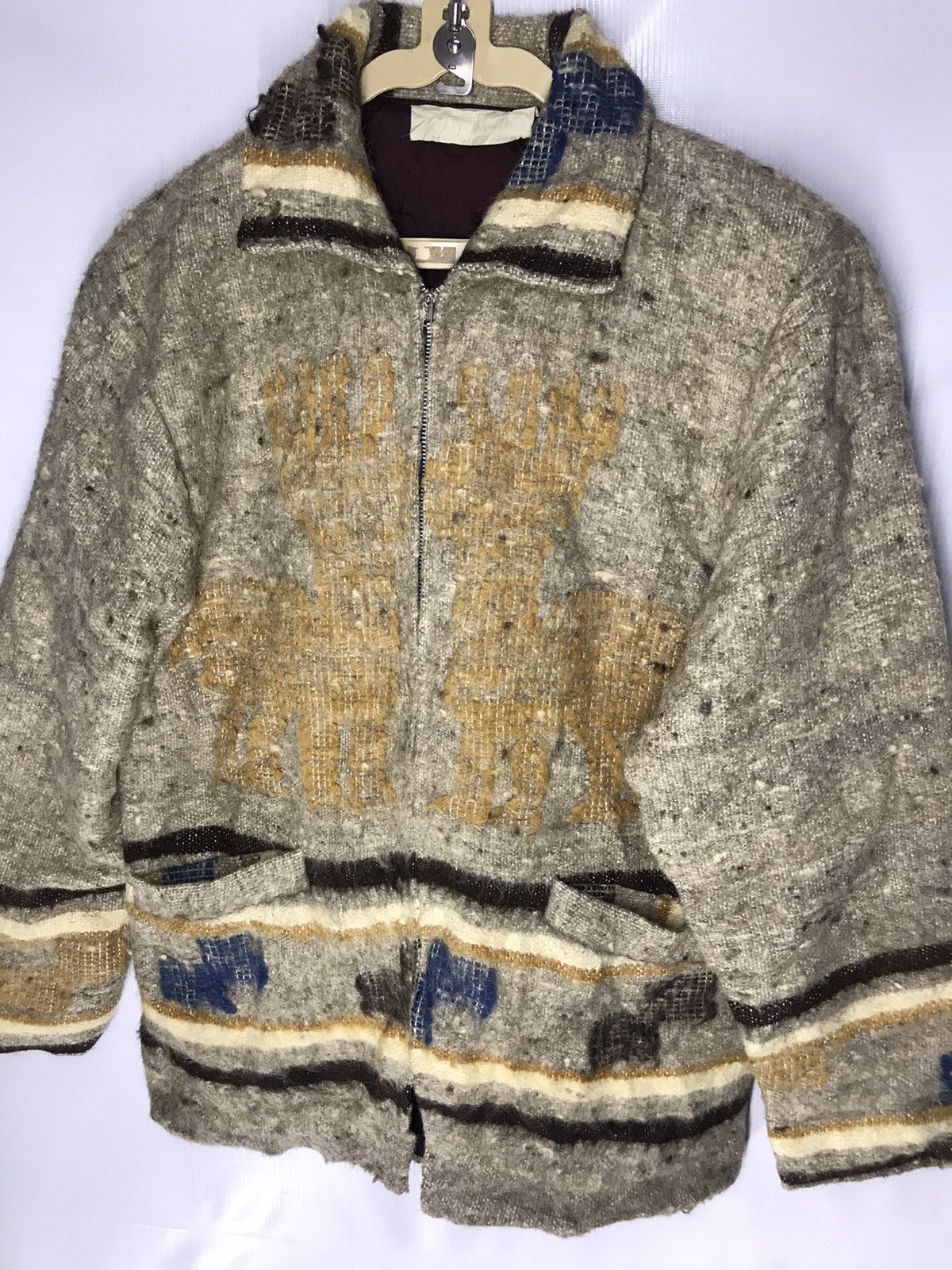 Designer × Native × Vintage Vintage native mohair zipper jacket Size US M / EU 48-50 / 2 - 5 Thumbnail