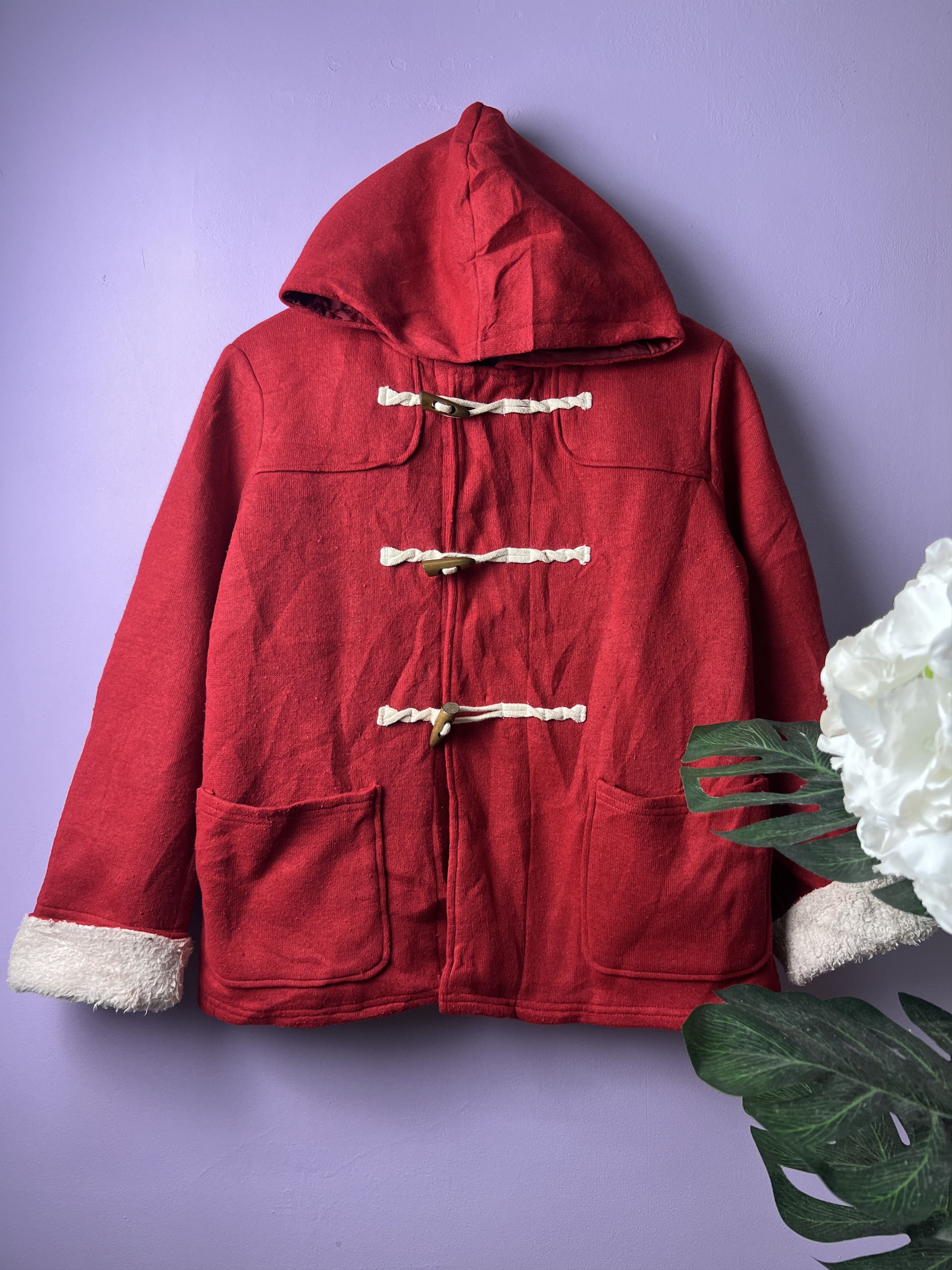 Japanese Brand 🔥Ikka Red Duffle Coats Size US M / EU 48-50 / 2 - 3 Thumbnail