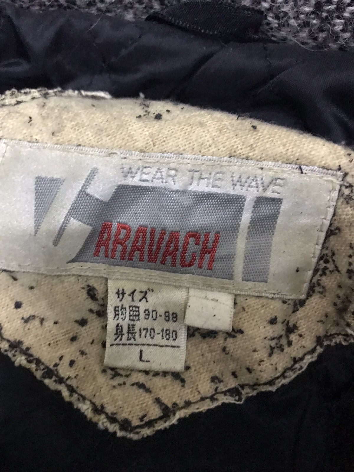 Japanese Brand × Vintage Aravach wool zipper jacket Size US L / EU 52-54 / 3 - 4 Thumbnail