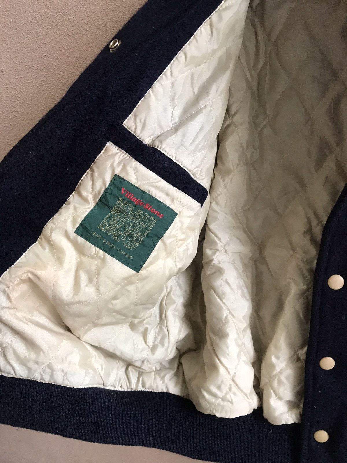 Japanese Brand Heat🔥Made in Japan Varsity D Lob Sports leather wool jacket Size US M / EU 48-50 / 2 - 7 Thumbnail