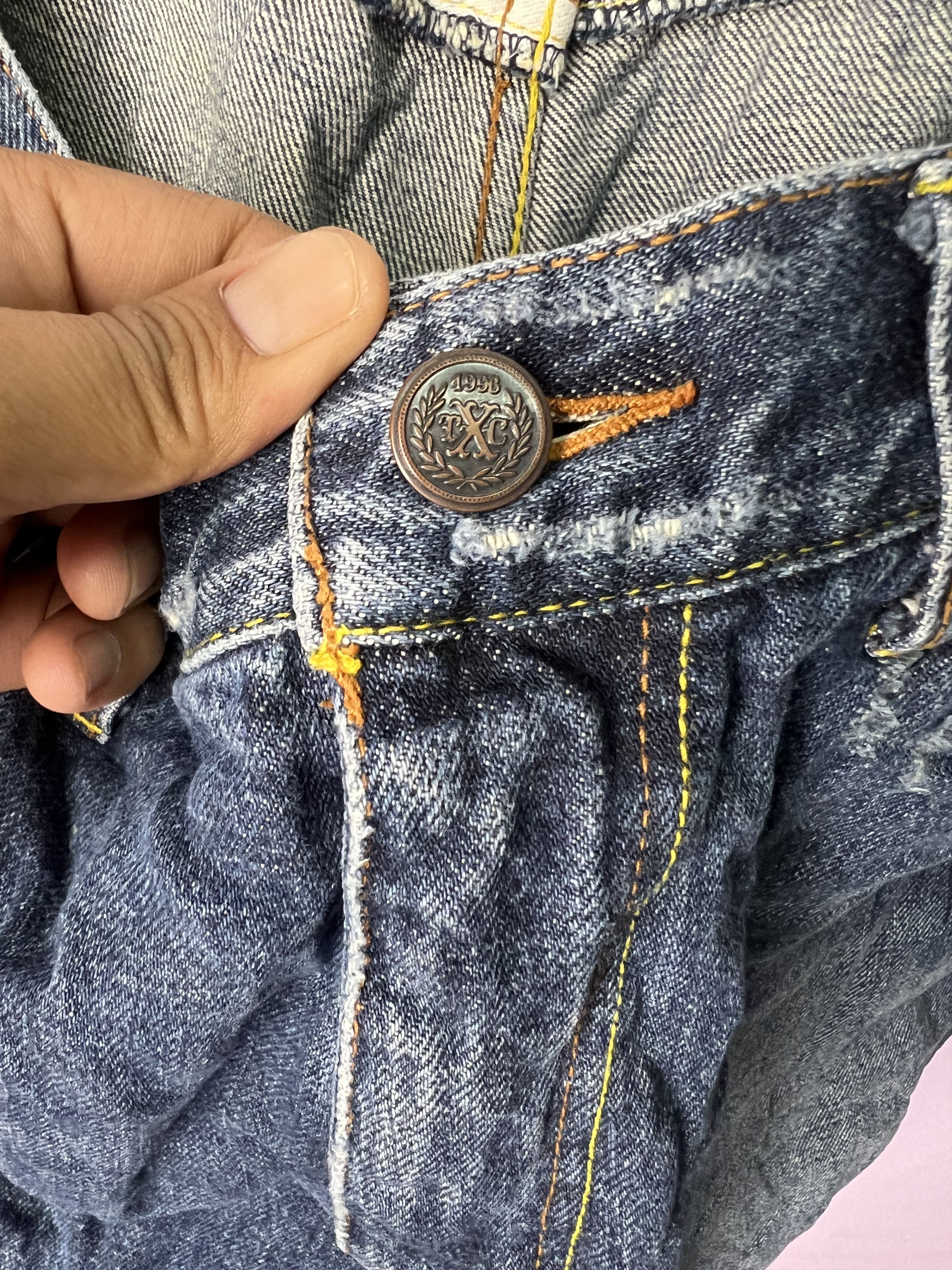 Japanese Brand 🔥Xanthous Distressed Denim Size US 36 / EU 52 - 11 Thumbnail