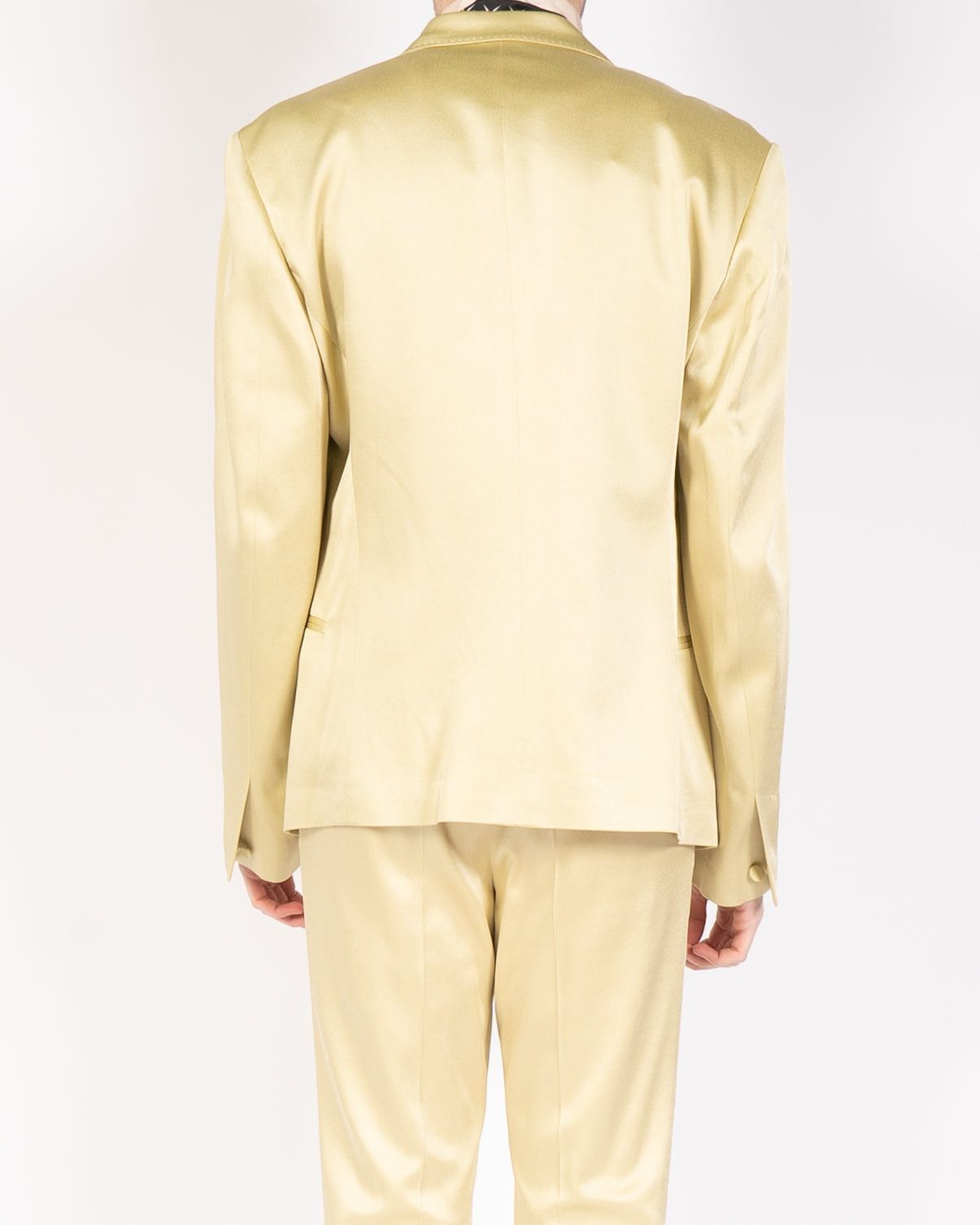 Haider Ackermann FW19 Yellow Satin Shawl Collar Blazer Size US L / EU 52-54 / 3 - 6 Thumbnail