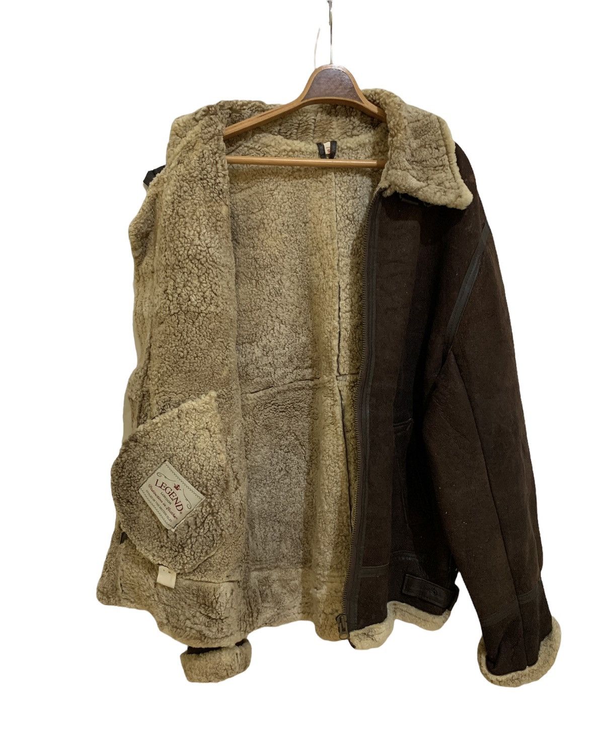 Genuine Leather RAF Bomber Ginger Aviator British Sheepskin Shearling Jacket Size US M / EU 48-50 / 2 - 7 Thumbnail
