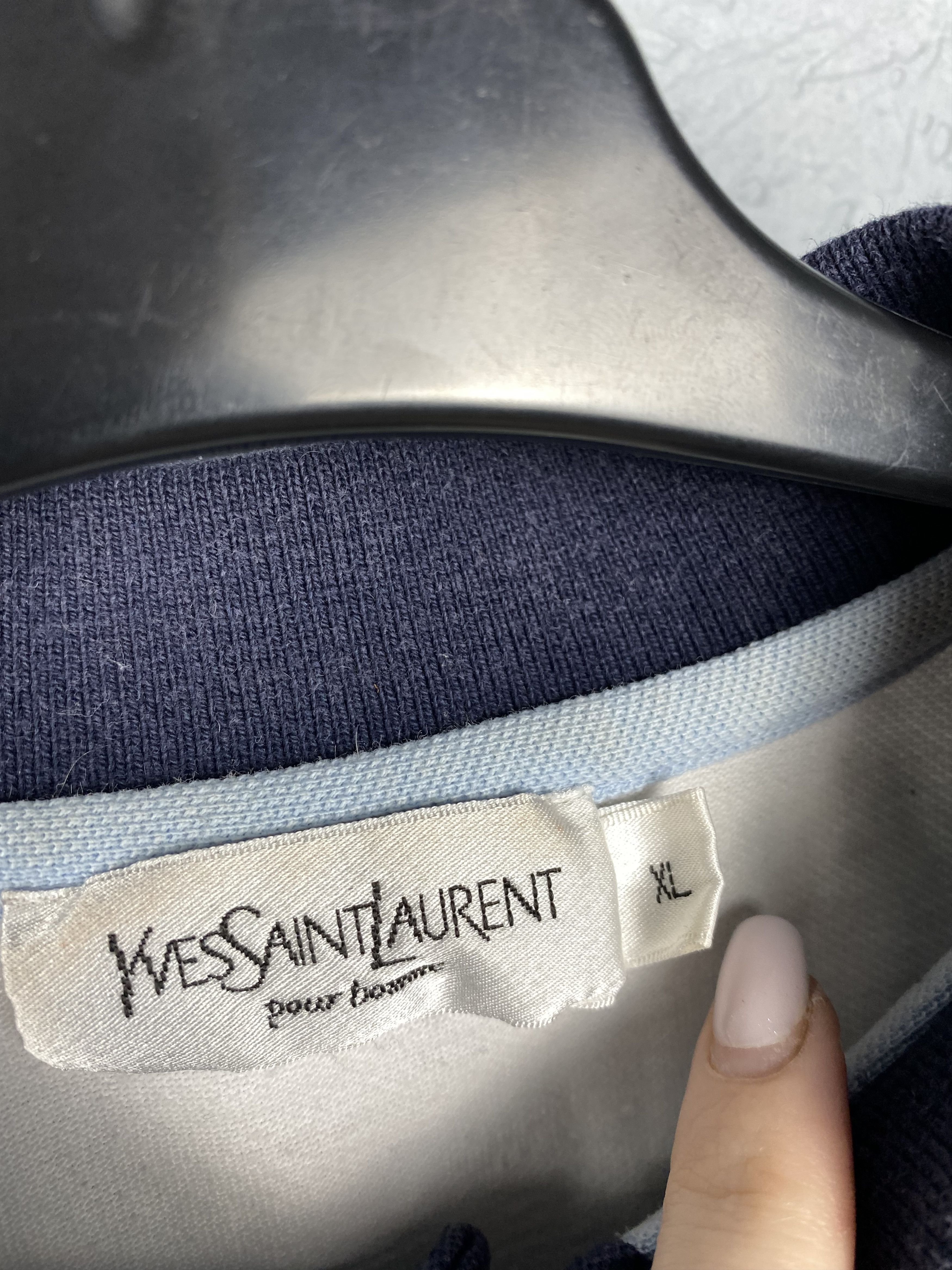 Yves Saint Laurent Yves Saint Laurent YSL Mens Big Logo Polo Shirt Size US L / EU 52-54 / 3 - 5 Thumbnail