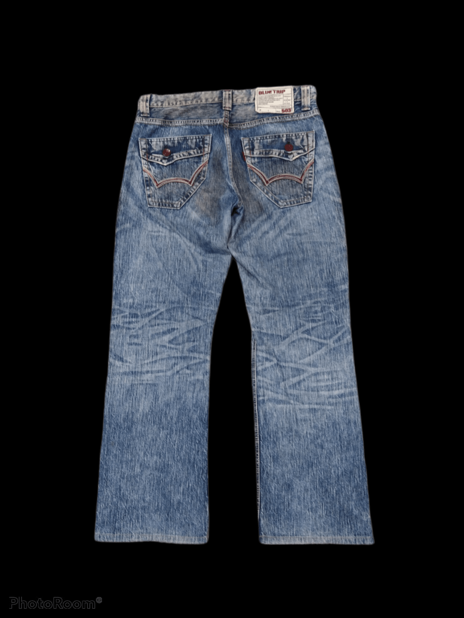 Other THRASHED EDWIN BLUE TRIP MADE IN JAPAN DENIM PANTS Size US 33 - 2 Thumbnail