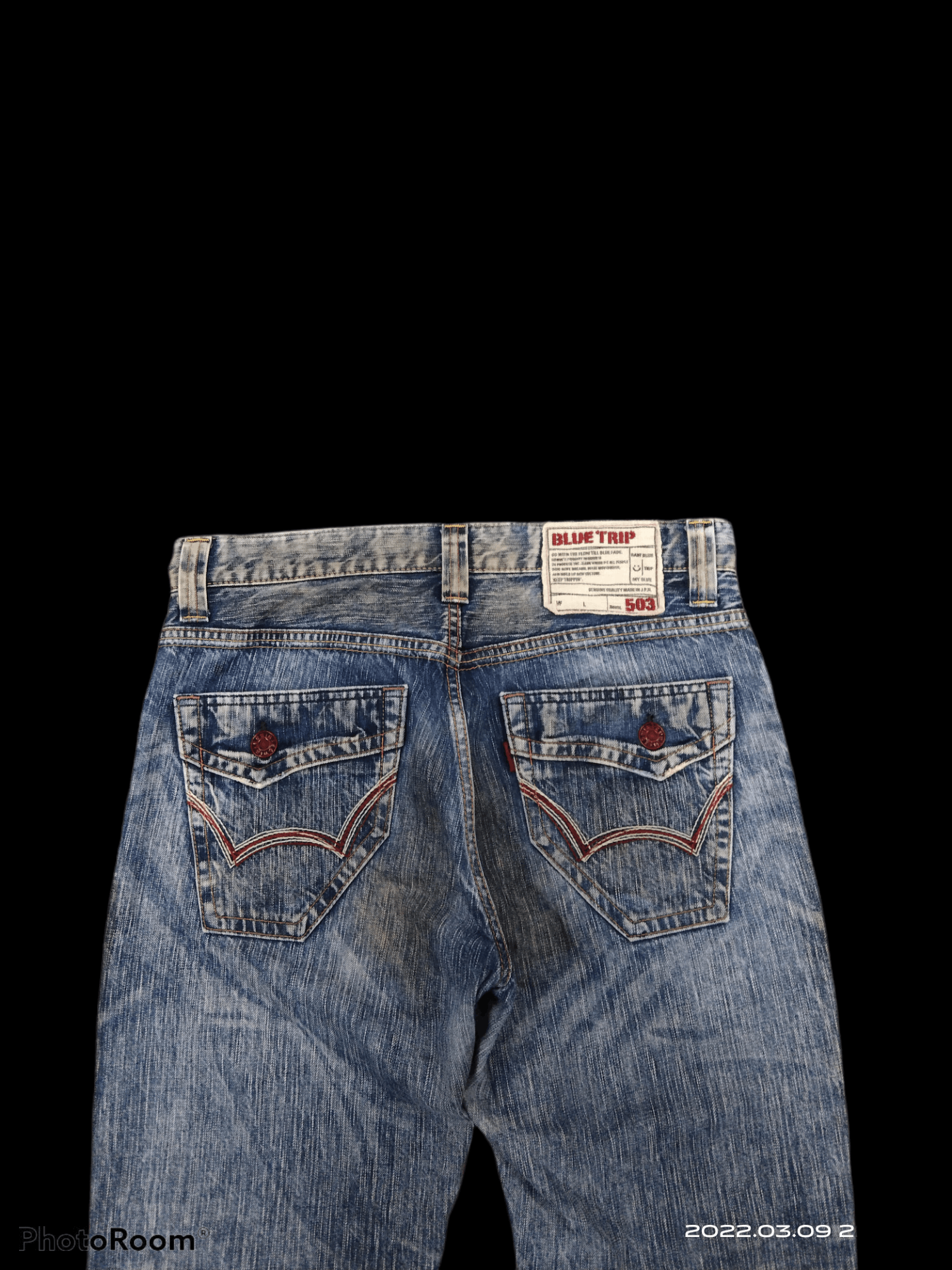 Other THRASHED EDWIN BLUE TRIP MADE IN JAPAN DENIM PANTS Size US 33 - 4 Thumbnail