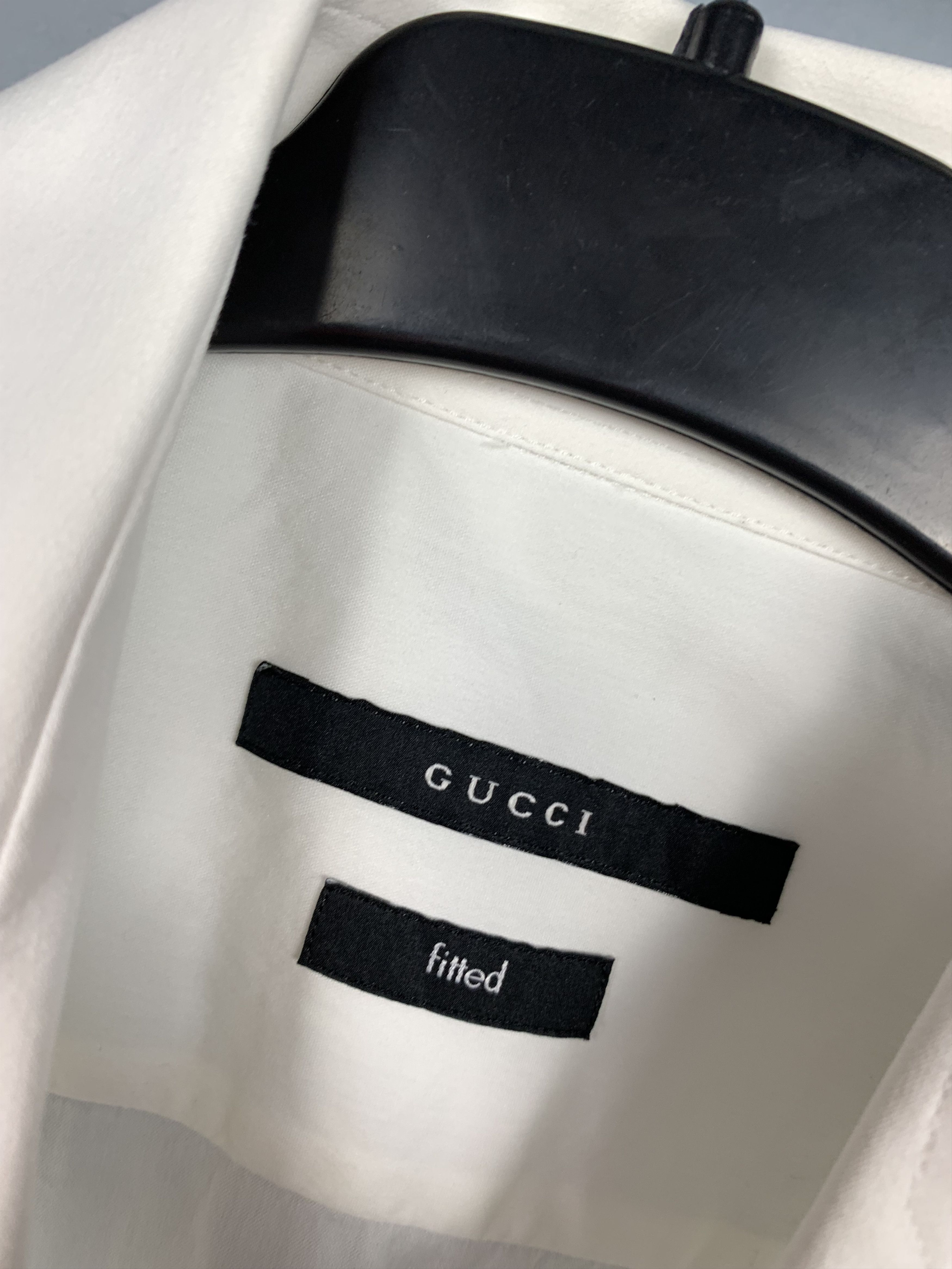 Gucci GUCCI White Mens Long Sleeve Shirt Size US M / EU 48-50 / 2 - 3 Thumbnail