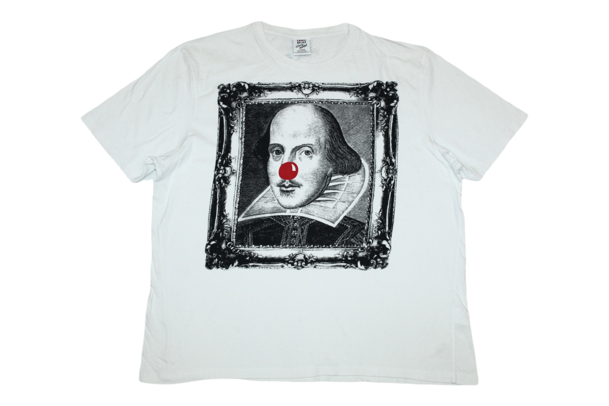 image of Art x Vivienne Westwood Comic Relief Graphic T-Shirt in White, Men's (Size XL)